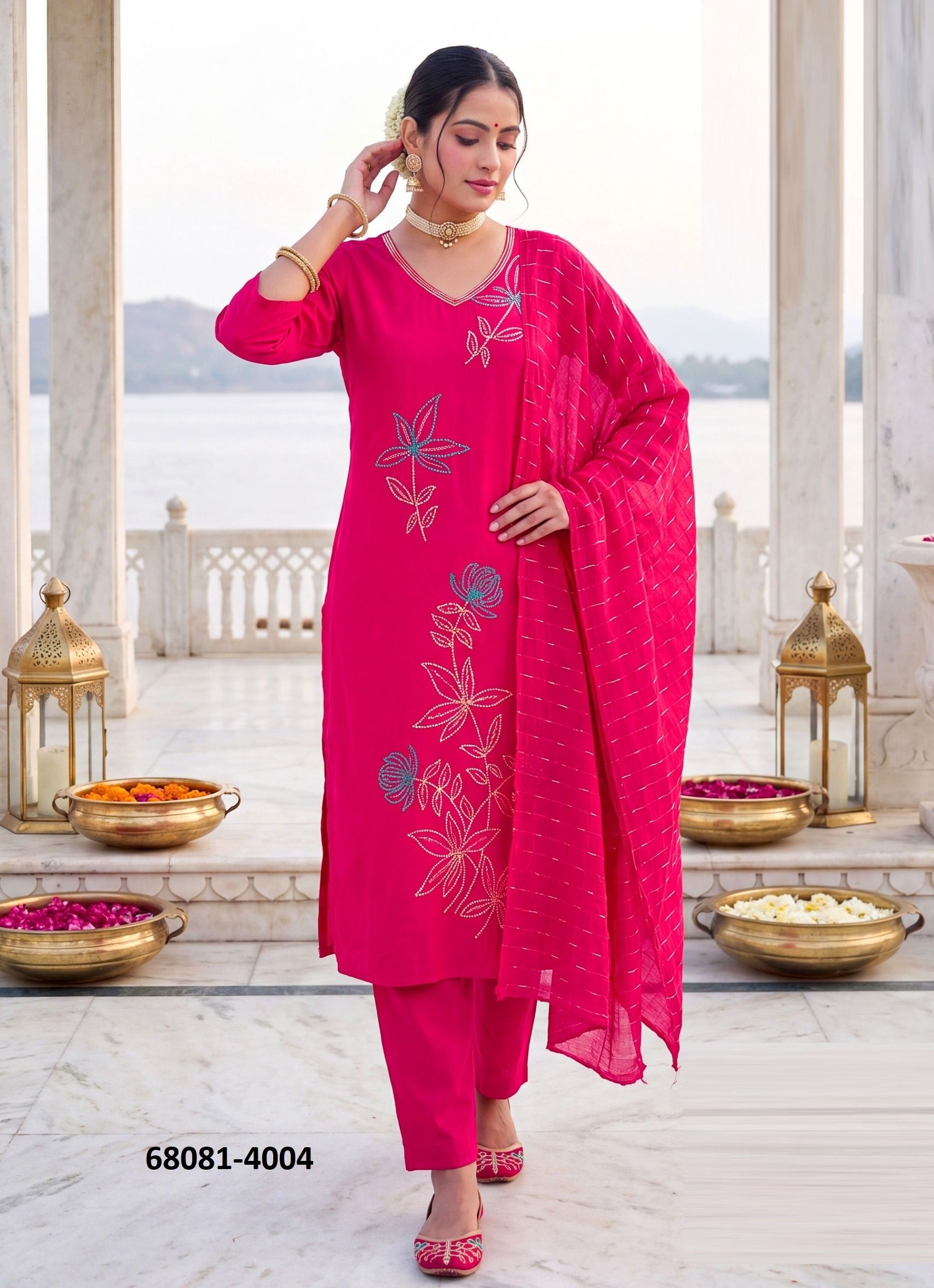 RAAHI 4 - Catalog # 68081 (Set of 6 Readymade Salwar Suits) RAAHI 4 - Catalog # 68081 (Set of 6 Readymade Salwar Suits)