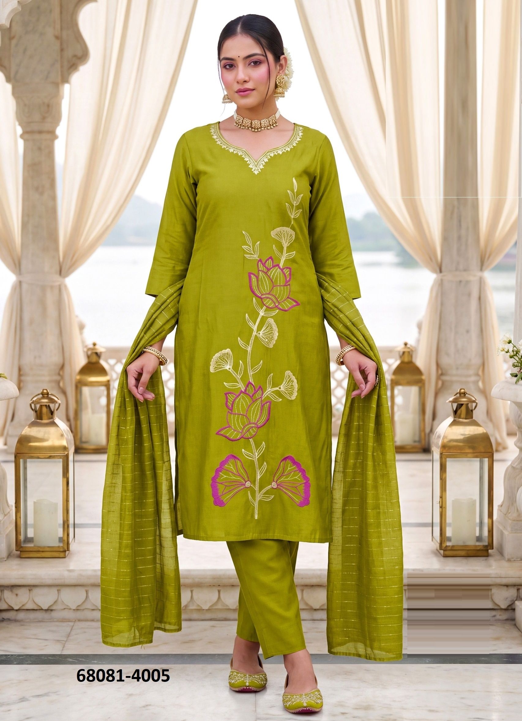 RAAHI 4 - Catalog # 68081 (Set of 6 Readymade Salwar Suits) RAAHI 4 - Catalog # 68081 (Set of 6 Readymade Salwar Suits)
