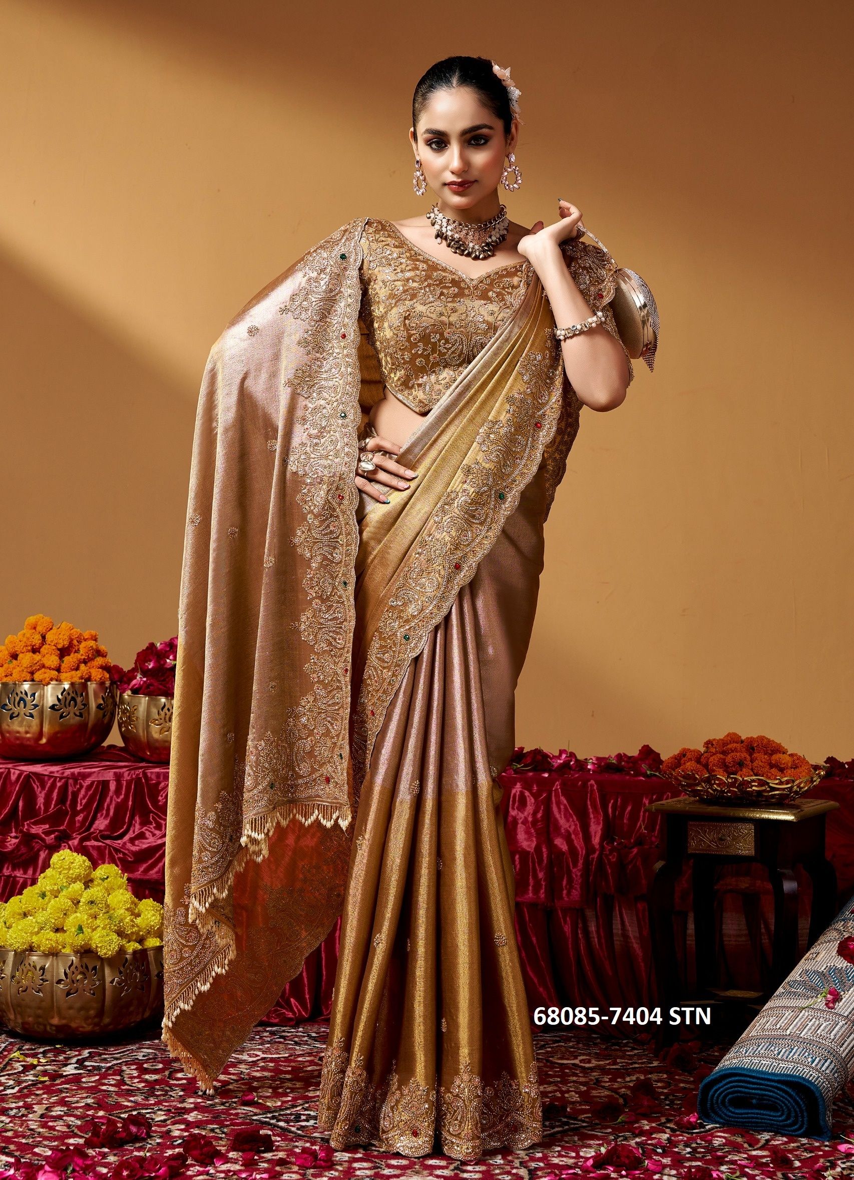 PURE KANJIVARAM - SOUTH INDIAN - Catalog # 68085 (Set of 4 Sarees) PURE KANJIVARAM - SOUTH INDIAN - Catalog # 68085 (Set of 4 Sarees)