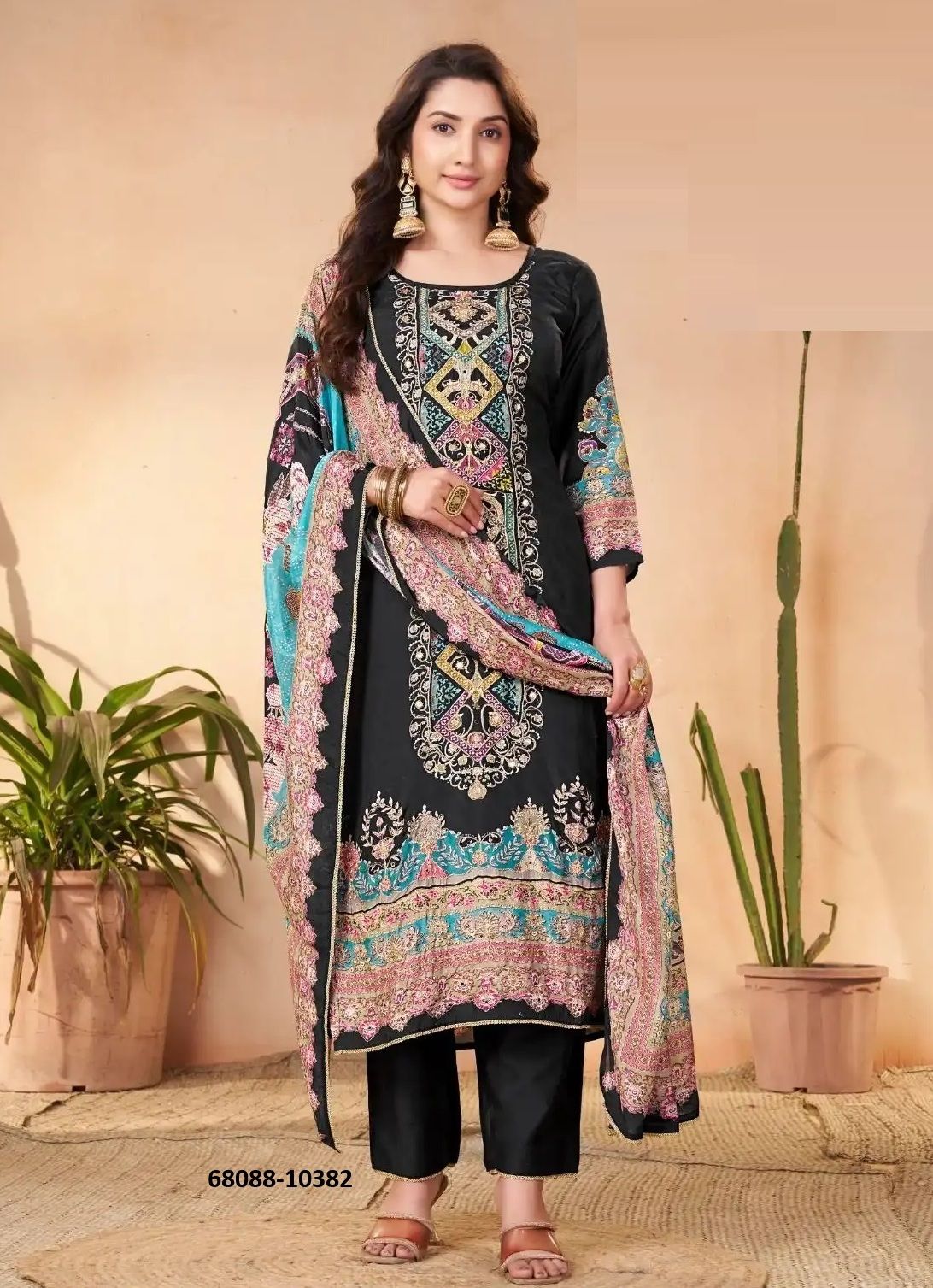 MUSLIN DIGITAL - Catalog # 68088 (Set of 4 Readymade Salwar Suits) MUSLIN DIGITAL - Catalog # 68088 (Set of 4 Readymade Salwar Suits)