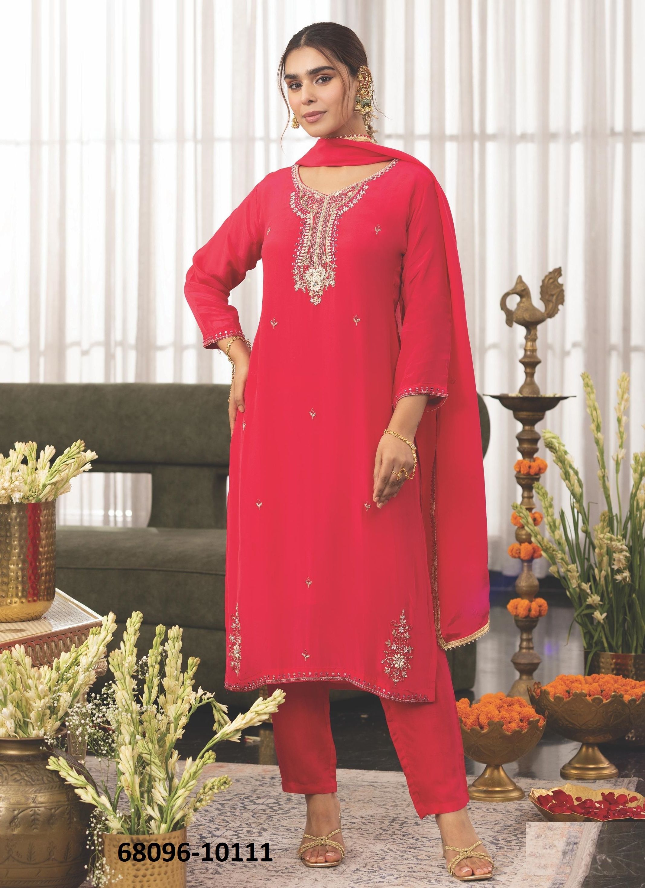 SAAJAN - Catalog # 68096 (Set of 6 Readymade Salwar Suits) SAAJAN - Catalog # 68096 (Set of 6 Readymade Salwar Suits)