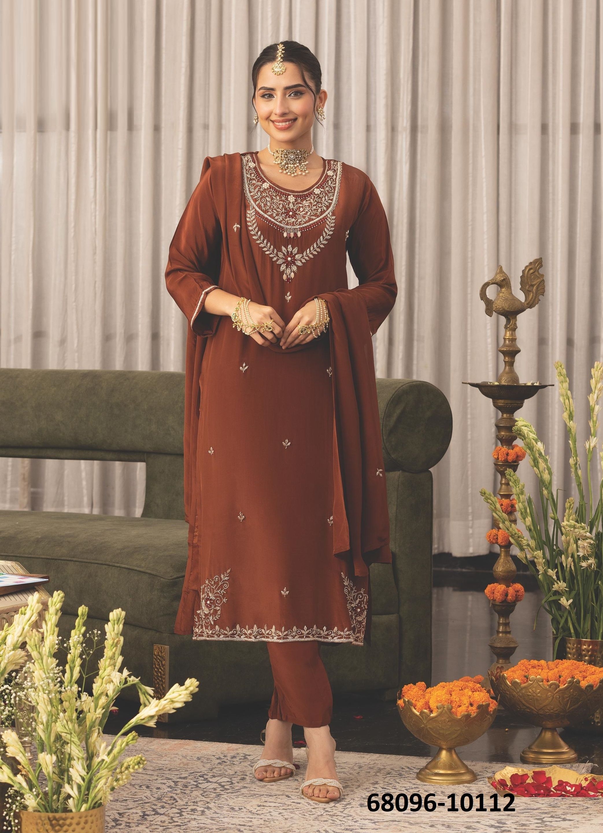 SAAJAN - Catalog # 68096 (Set of 6 Readymade Salwar Suits) SAAJAN - Catalog # 68096 (Set of 6 Readymade Salwar Suits)