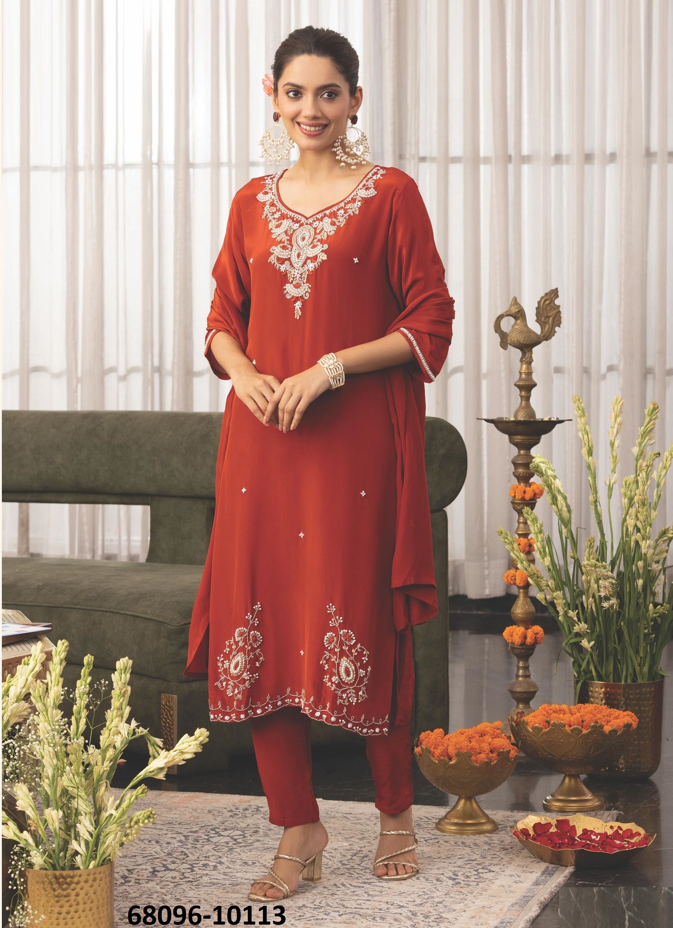 SAAJAN - Catalog # 68096 (Set of 6 Readymade Salwar Suits) SAAJAN - Catalog # 68096 (Set of 6 Readymade Salwar Suits)