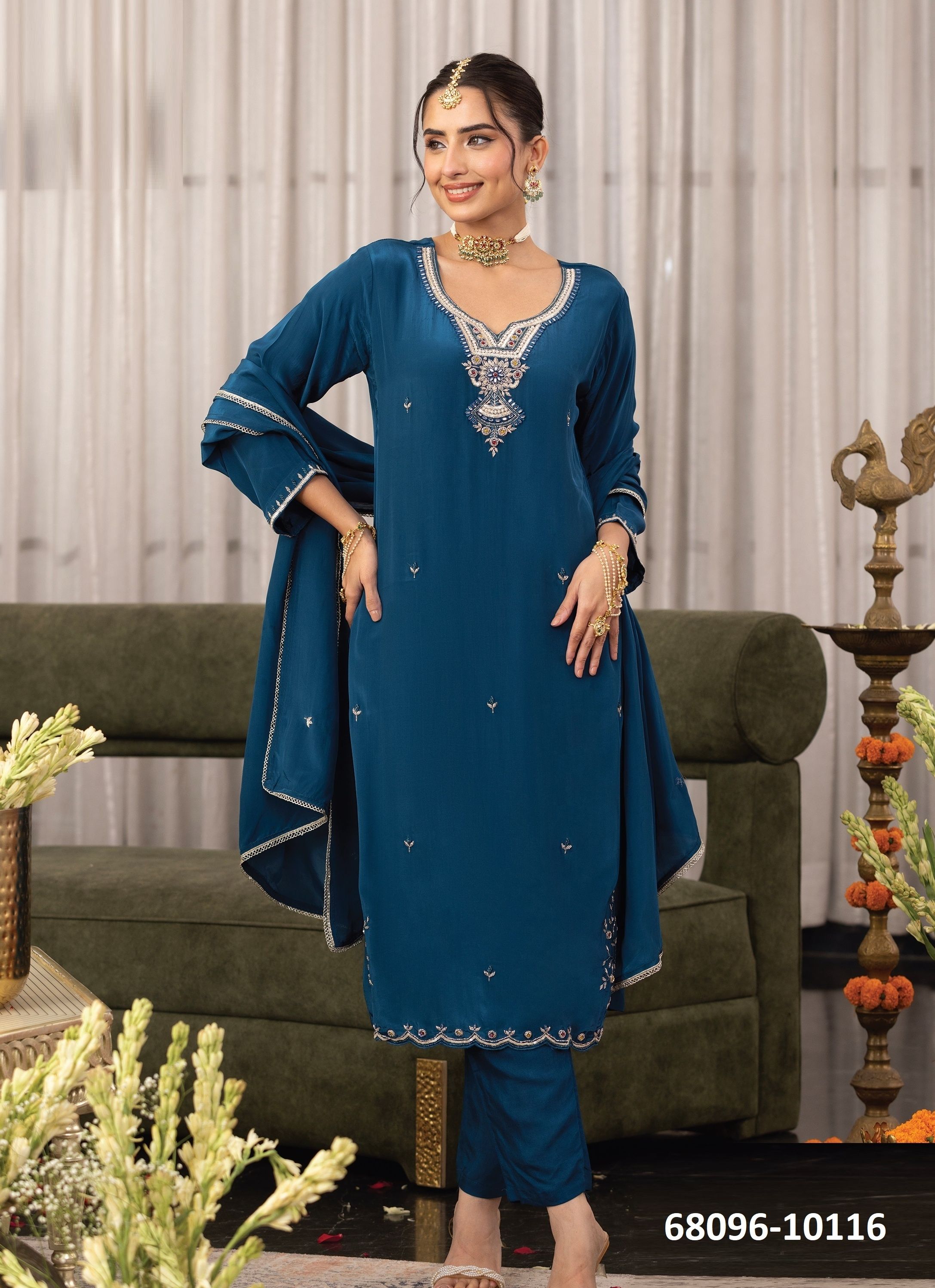 SAAJAN - Catalog # 68096 (Set of 6 Readymade Salwar Suits) SAAJAN - Catalog # 68096 (Set of 6 Readymade Salwar Suits)