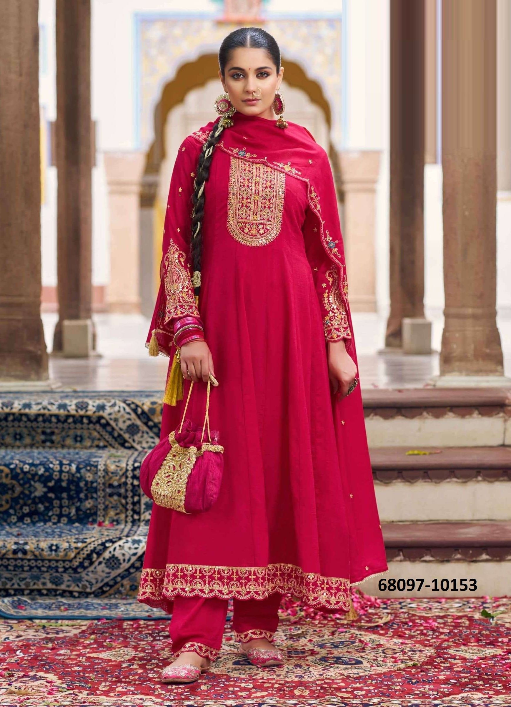 VANDANA - Catalog # 68097 (Set of 6 Readymade Salwar Suits)