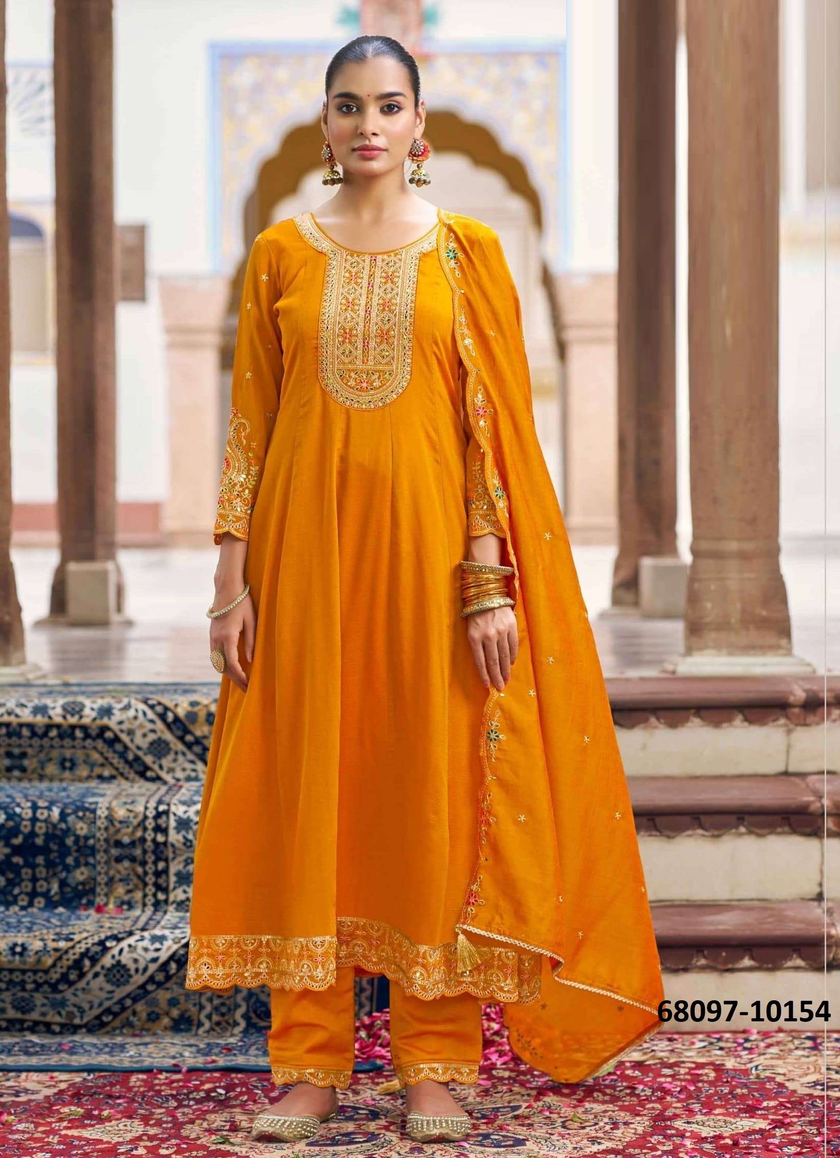 VANDANA - Catalog # 68097 (Set of 6 Readymade Salwar Suits)