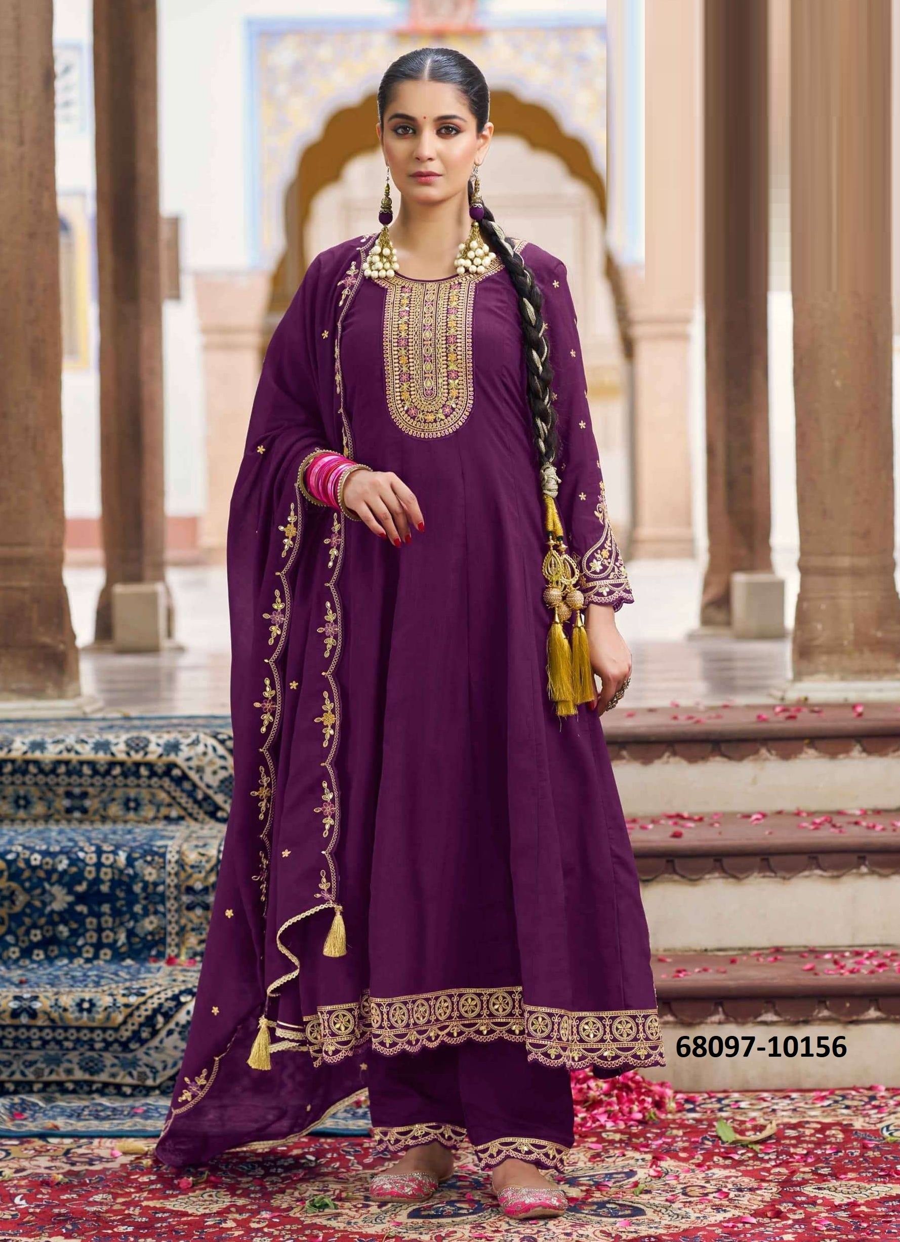 VANDANA - Catalog # 68097 (Set of 6 Readymade Salwar Suits)