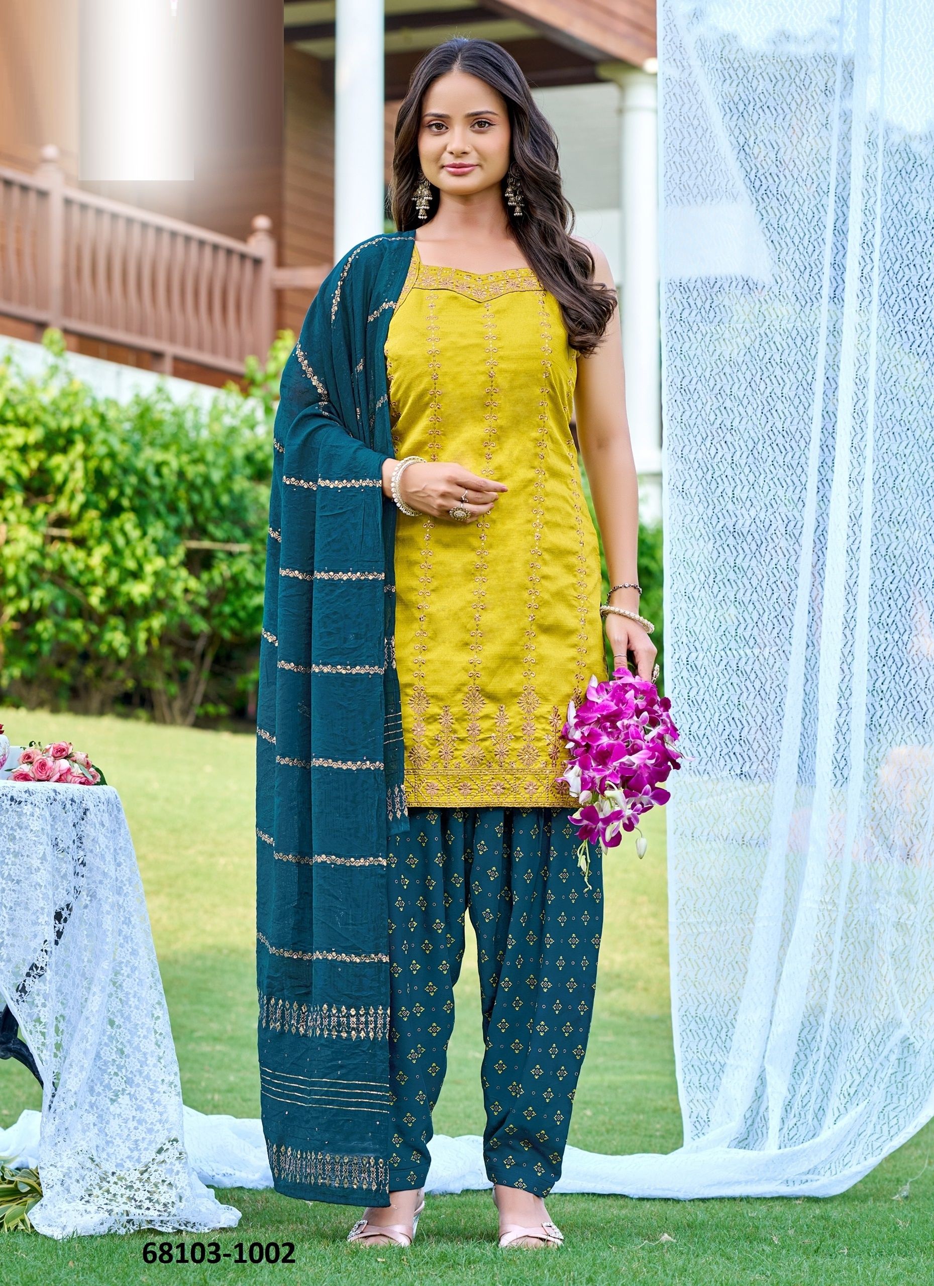 QUEEN OF PATIALA 2 - Catalog # 68103 (Set of 8 Readymade Salwar Suits)