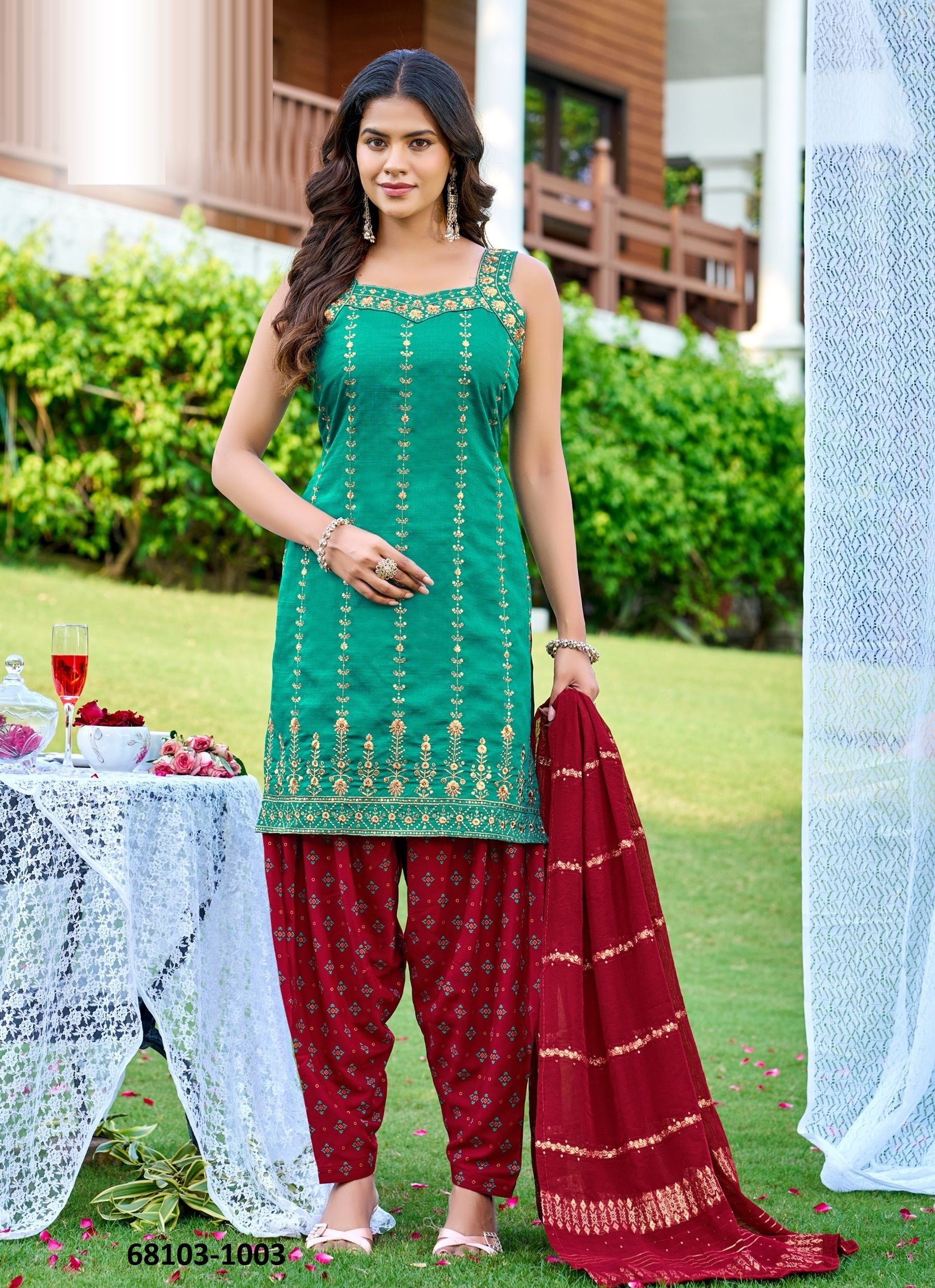 QUEEN OF PATIALA 2 - Catalog # 68103 (Set of 8 Readymade Salwar Suits)