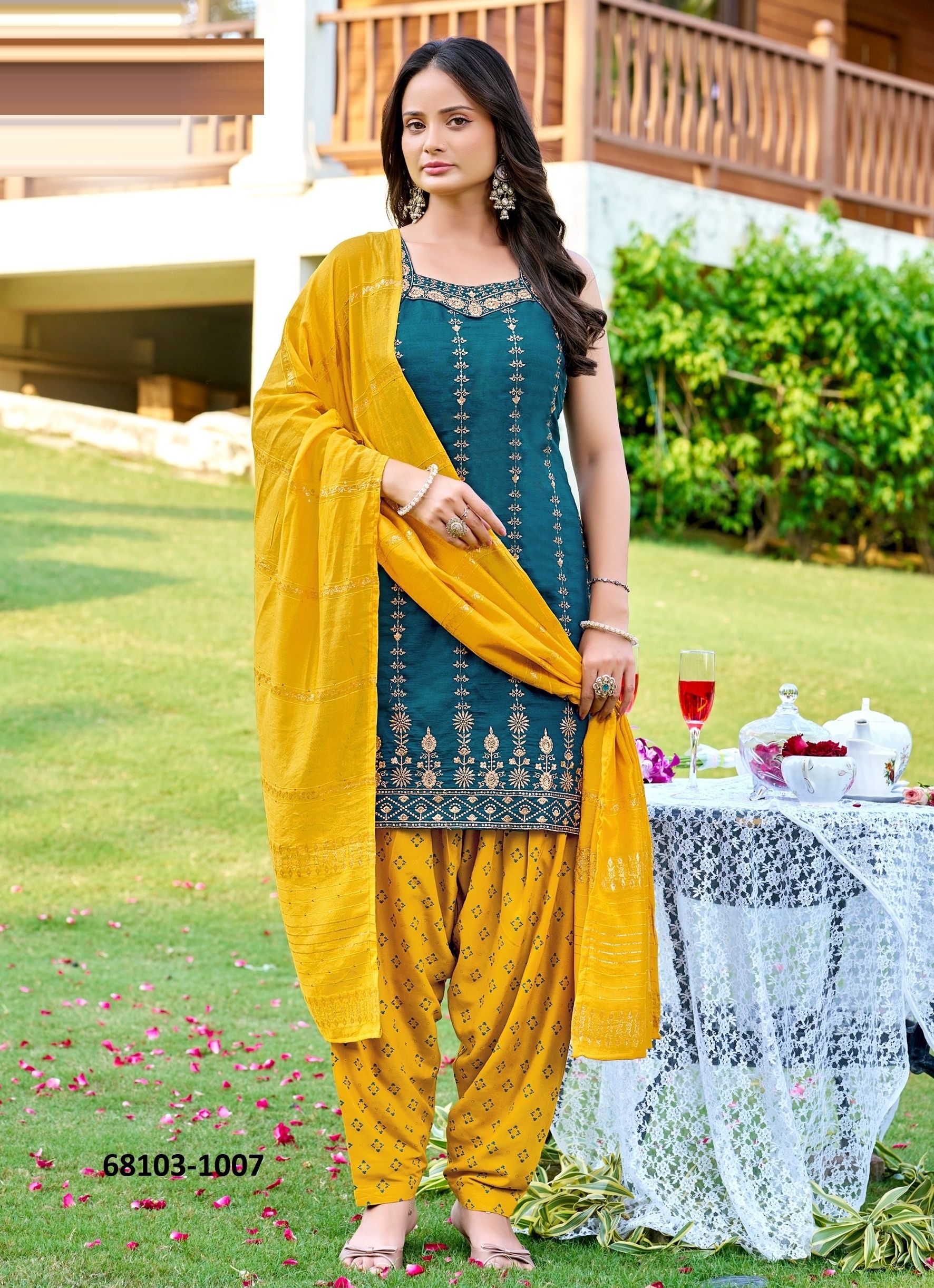 QUEEN OF PATIALA 2 - Catalog # 68103 (Set of 8 Readymade Salwar Suits)