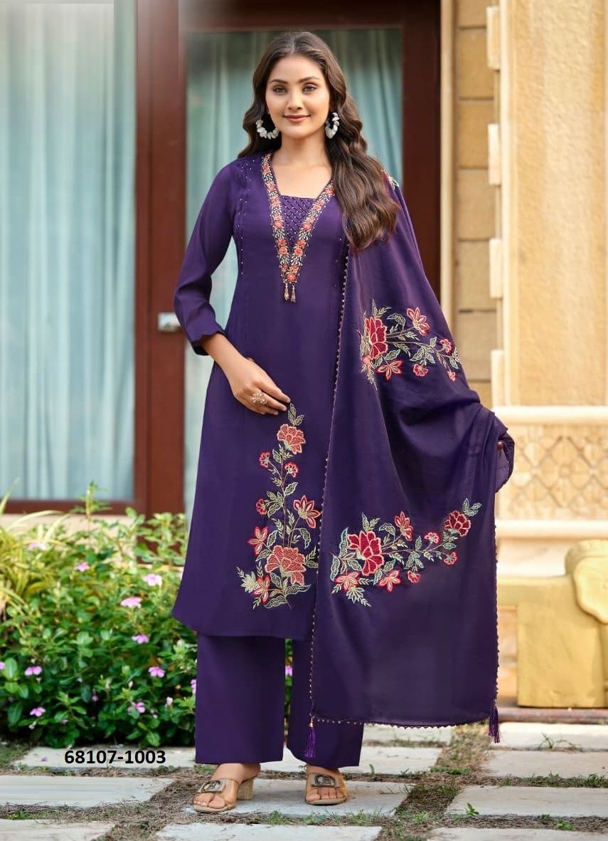 AMERICANO - Catalog # 68107 (Set of 4 Readymade Salwar Suits)