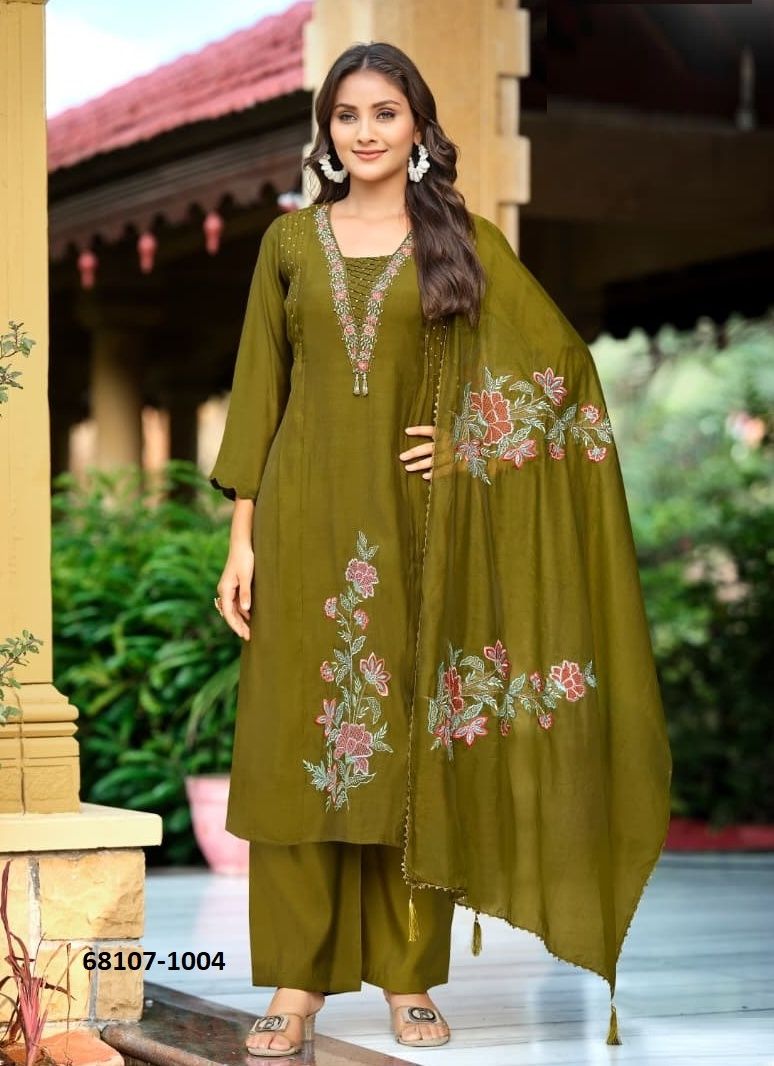 AMERICANO - Catalog # 68107 (Set of 4 Readymade Salwar Suits)