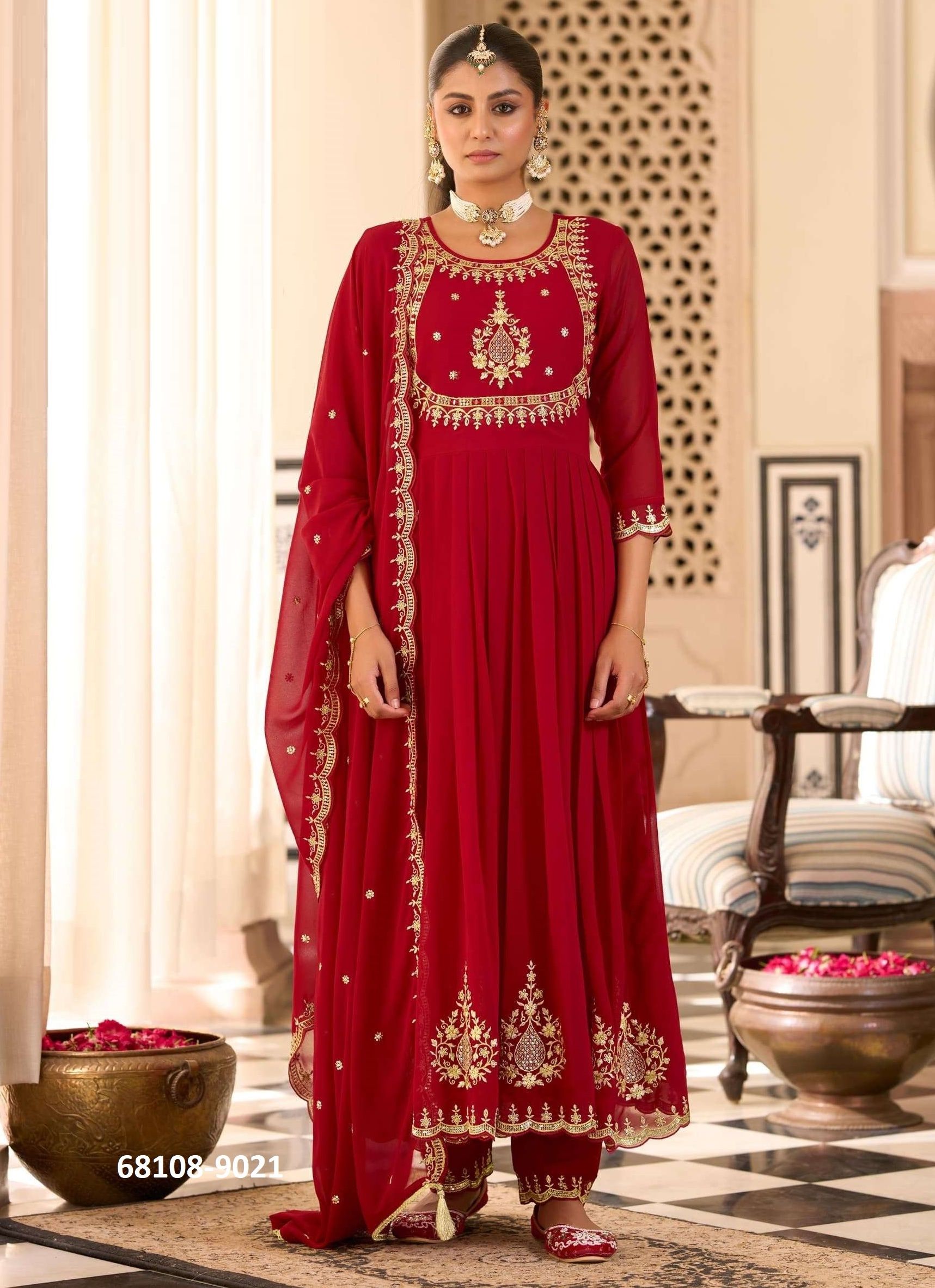 SUNIDHI - Catalog # 68108 (Set of 4 Readymade Salwar Suits) SUNIDHI - Catalog # 68108 (Set of 4 Readymade Salwar Suits)