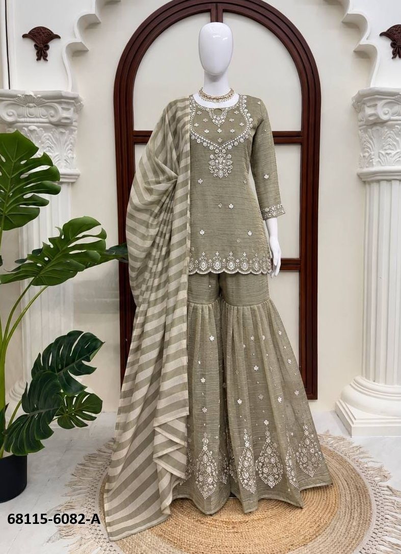 GHARARA THREAD - Catalog # 68115 (Set of 4 Readymade Salwar Suits) GHARARA THREAD - Catalog # 68115 (Set of 4 Readymade Salwar Suits)
