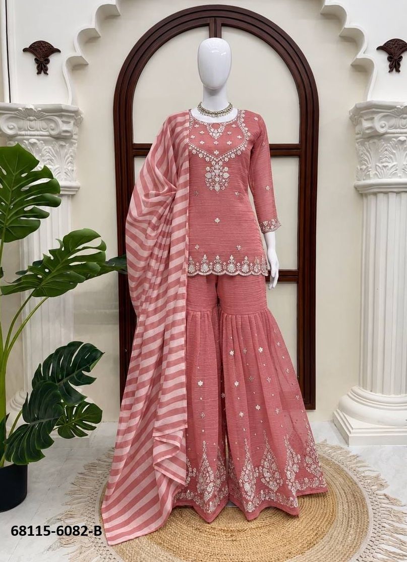 GHARARA THREAD - Catalog # 68115 (Set of 4 Readymade Salwar Suits) GHARARA THREAD - Catalog # 68115 (Set of 4 Readymade Salwar Suits)