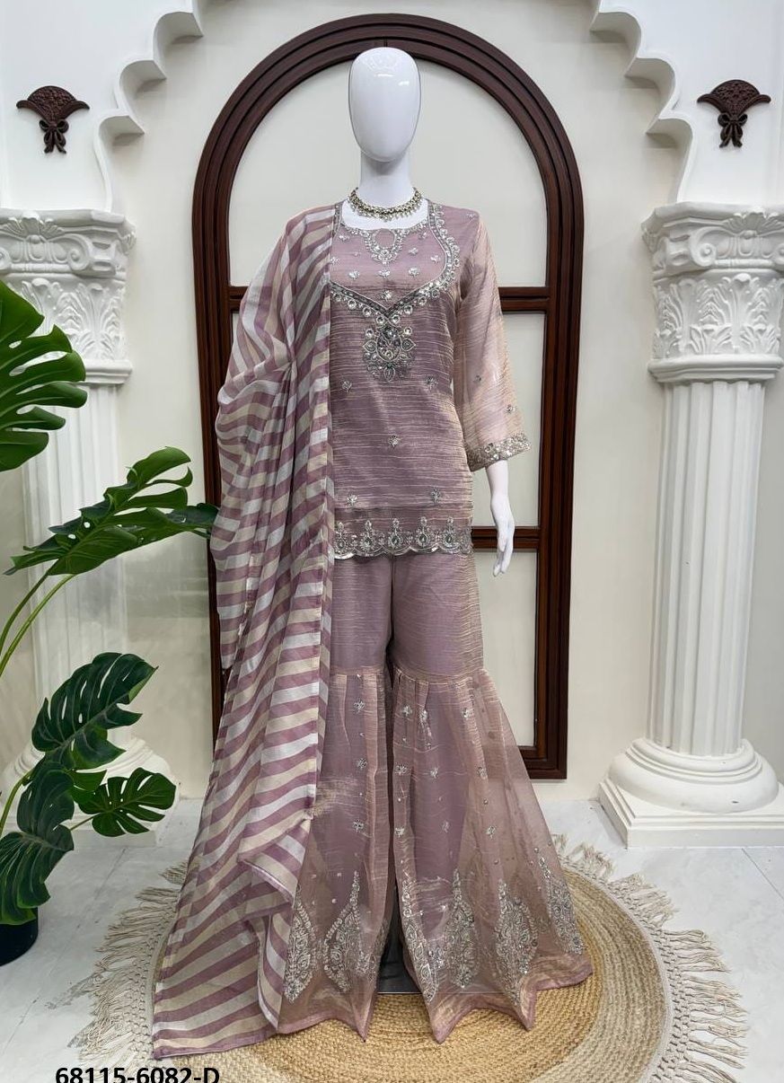 GHARARA THREAD - Catalog # 68115 (Set of 4 Readymade Salwar Suits) GHARARA THREAD - Catalog # 68115 (Set of 4 Readymade Salwar Suits)