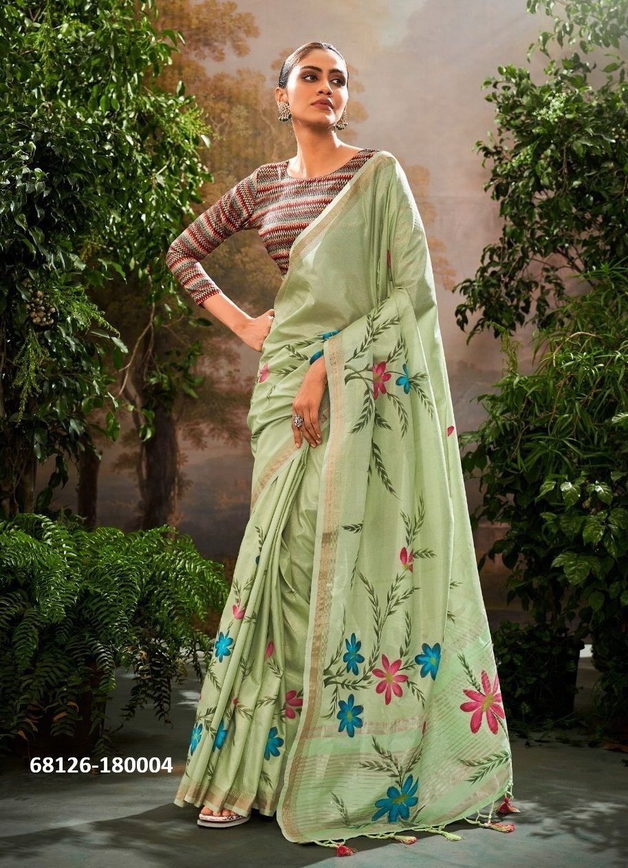 DIGITAL IN LINEN DIGITAL - Catalog # 68126 (Set of 6 Sarees) DIGITAL IN LINEN DIGITAL - Catalog # 68126 (Set of 6 Sarees)