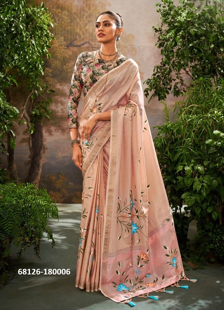 DIGITAL IN LINEN DIGITAL - Catalog # 68126 (Set of 6 Sarees) DIGITAL IN LINEN DIGITAL - Catalog # 68126 (Set of 6 Sarees)