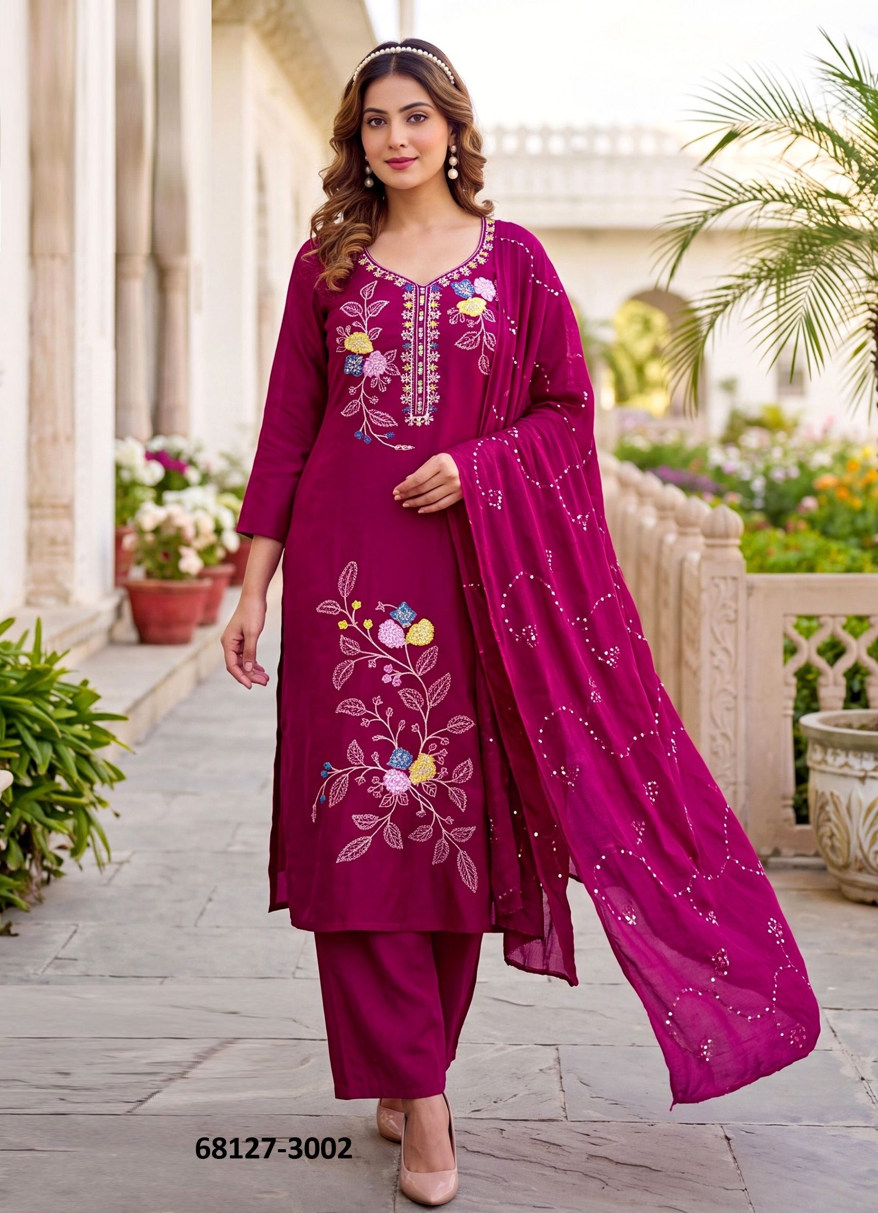 CURLY TALES - Catalog # 68127 (Set of 8 Readymade Salwar Suits)