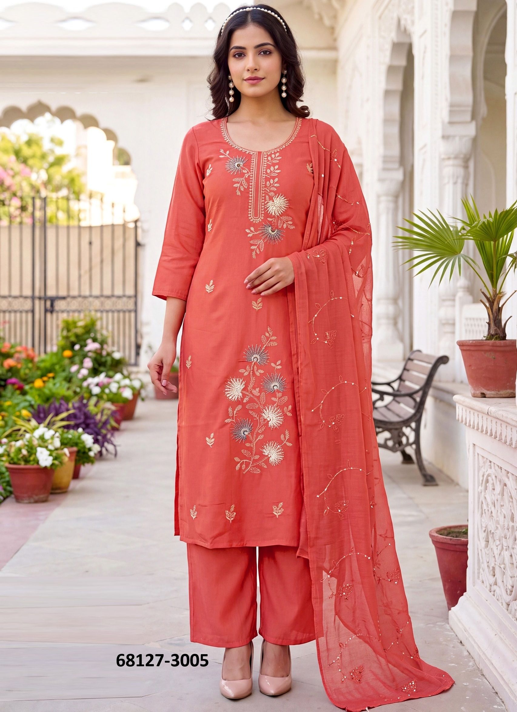 CURLY TALES - Catalog # 68127 (Set of 8 Readymade Salwar Suits)