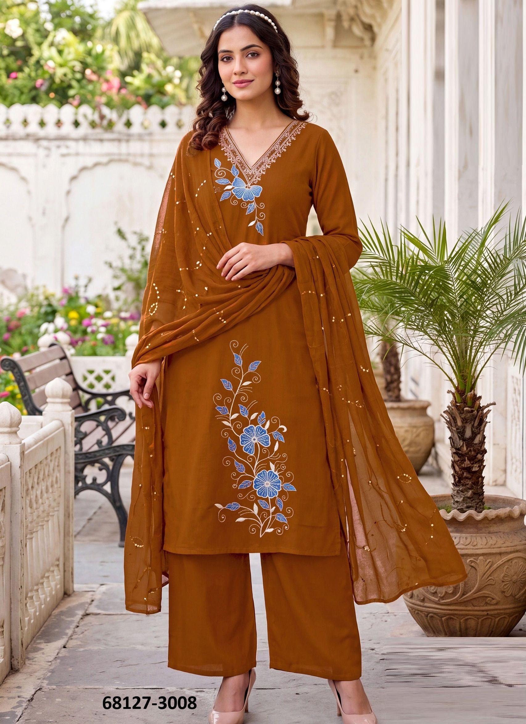 CURLY TALES - Catalog # 68127 (Set of 8 Readymade Salwar Suits)