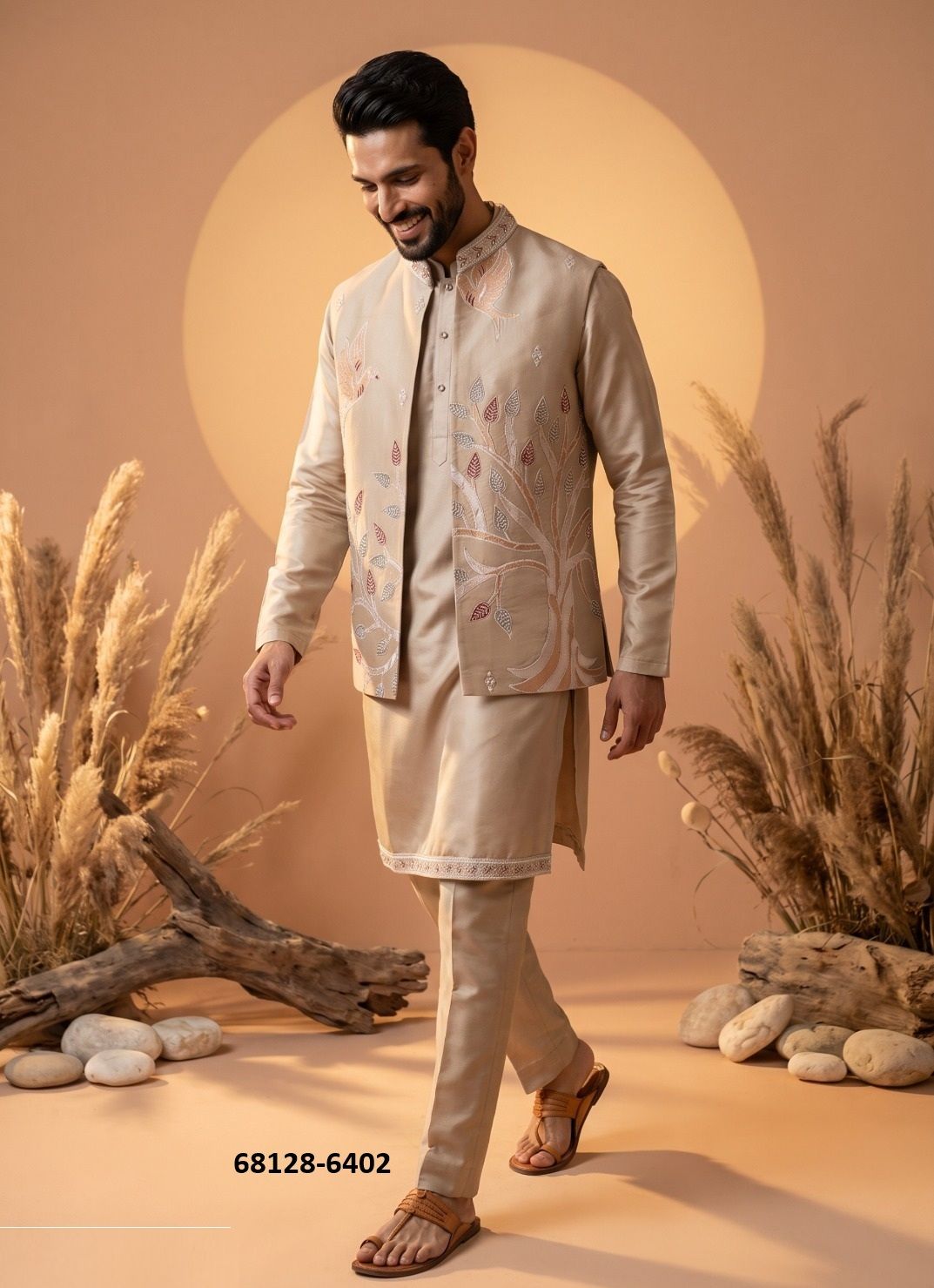 WINTER WEDDING - Catalog # 68128 (Set of 4 Men's Ethnic Wear)