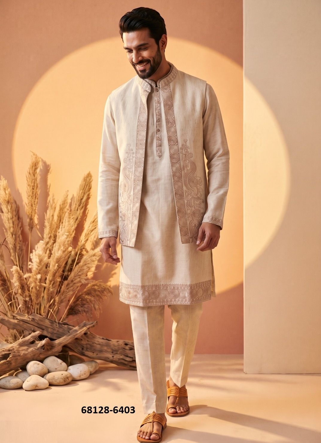 WINTER WEDDING - Catalog # 68128 (Set of 4 Men's Ethnic Wear)