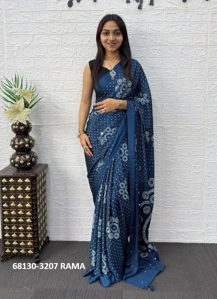 MIRROR & SATIN - Catalog # 68130 (Set of 5 Sarees)