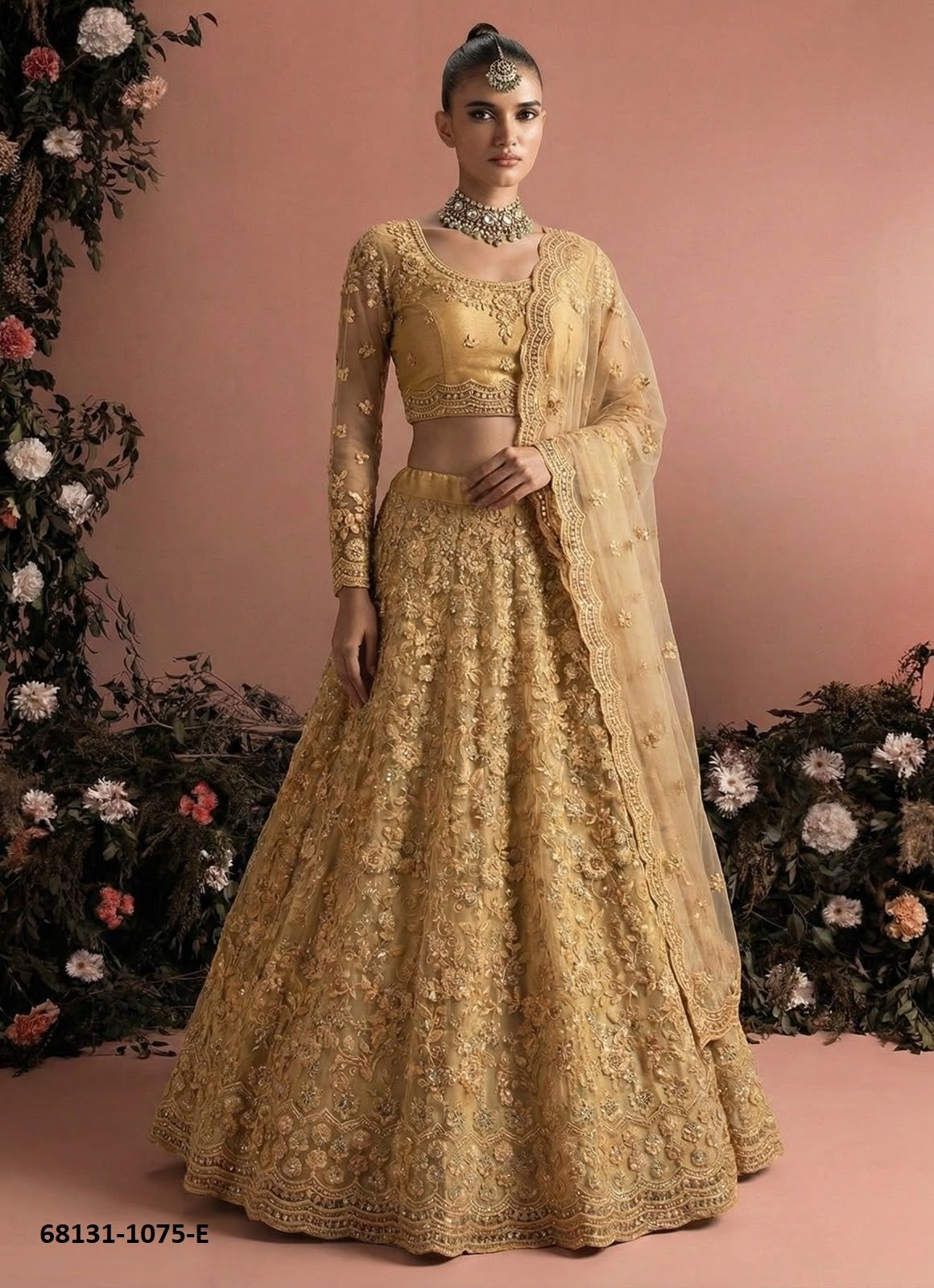 GOLDEN BIRD - Catalog # 68131 (Set of 6 Semi-Stitched Lehengas) GOLDEN BIRD - Catalog # 68131 (Set of 6 Semi-Stitched Lehengas)