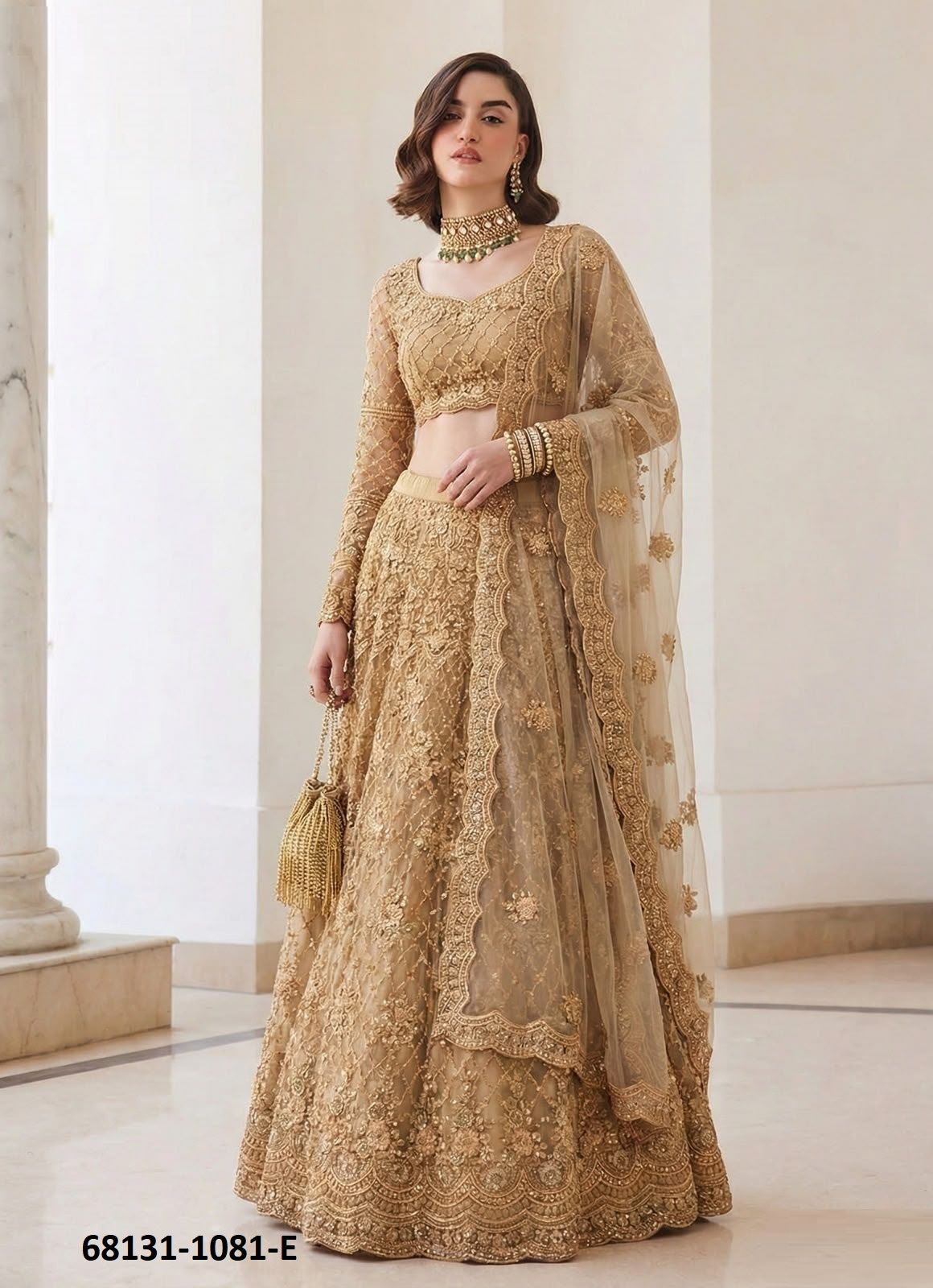 GOLDEN BIRD - Catalog # 68131 (Set of 6 Semi-Stitched Lehengas) GOLDEN BIRD - Catalog # 68131 (Set of 6 Semi-Stitched Lehengas)