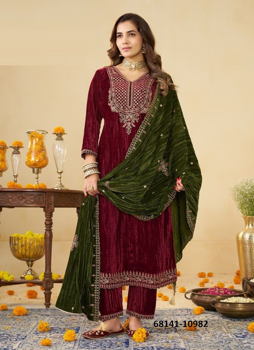 SERENGETI - Catalog # 68141 (Set of 4 Readymade Salwar Suits)