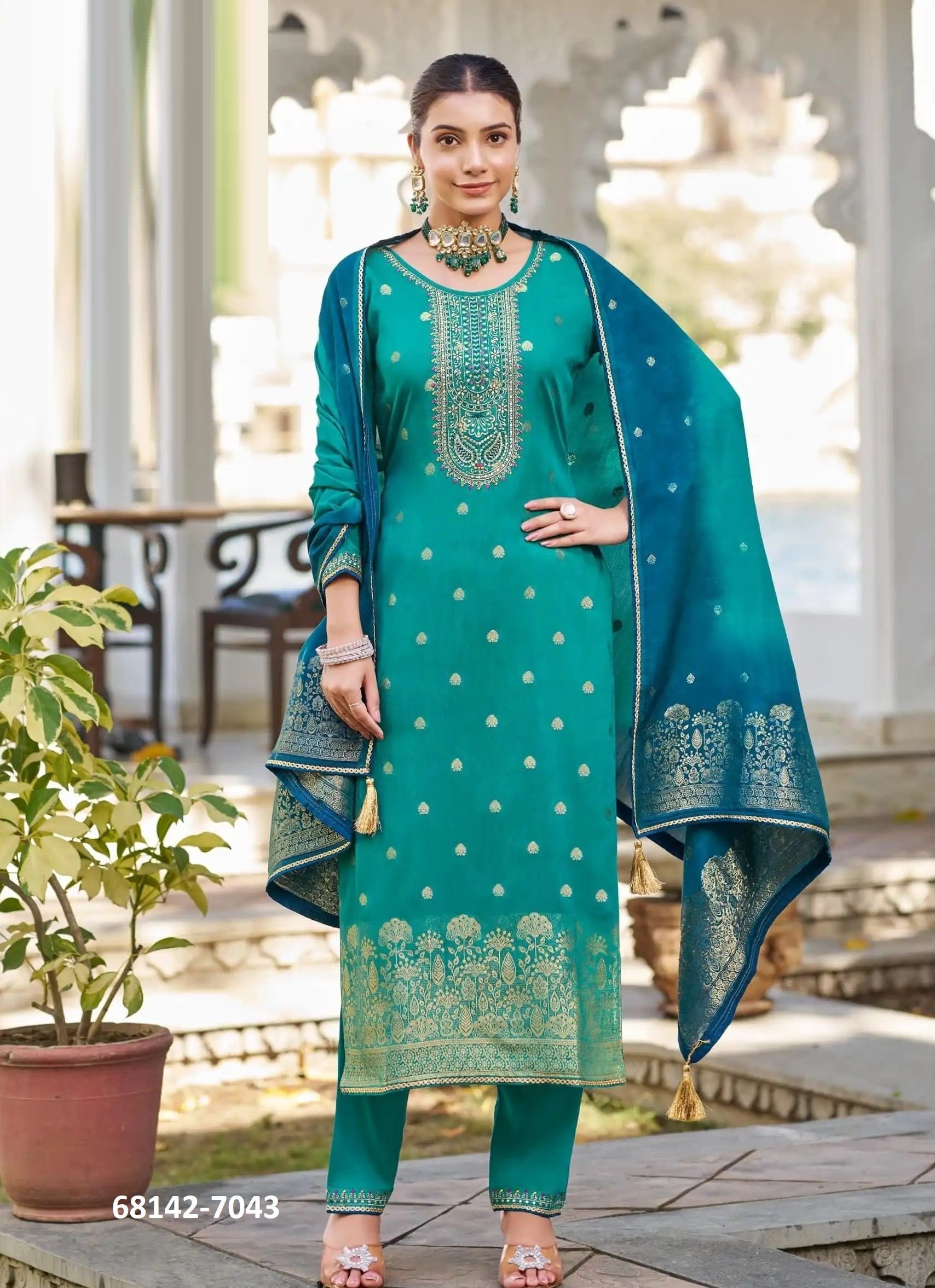 EMERALD - Catalog # 68142 (Set of 4 Readymade Salwar Suits)
