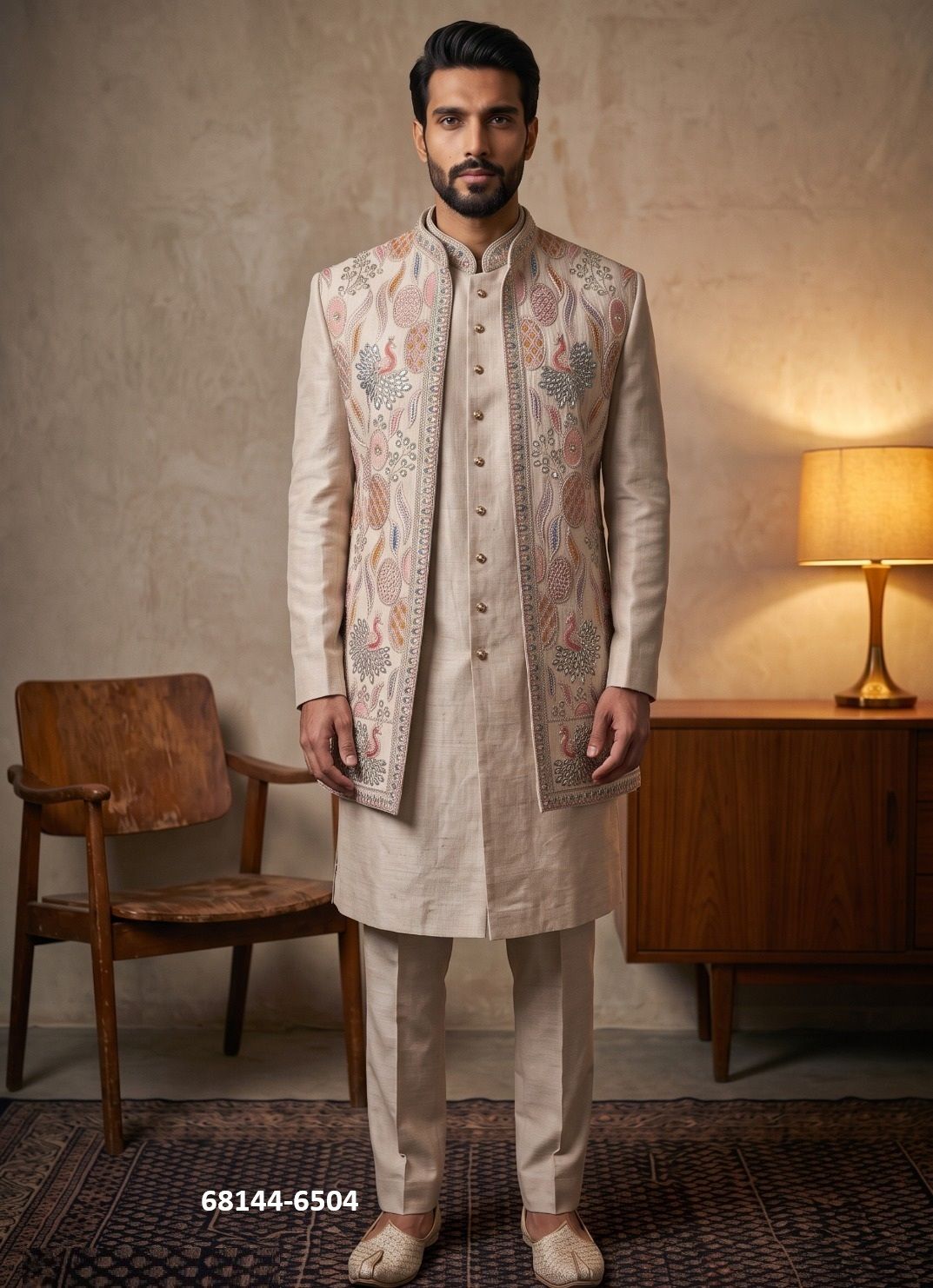 GROOM INDO WESTERN - Catalog # 68144 (Set of 5 Men's Ethnic Wear) GROOM INDO WESTERN - Catalog # 68144 (Set of 5 Men's Ethnic Wear)