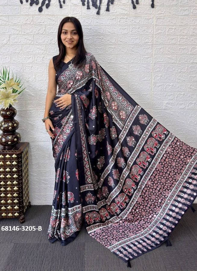 SATIN BREEZE - Catalog # 68146 (Set of 6 Sarees)