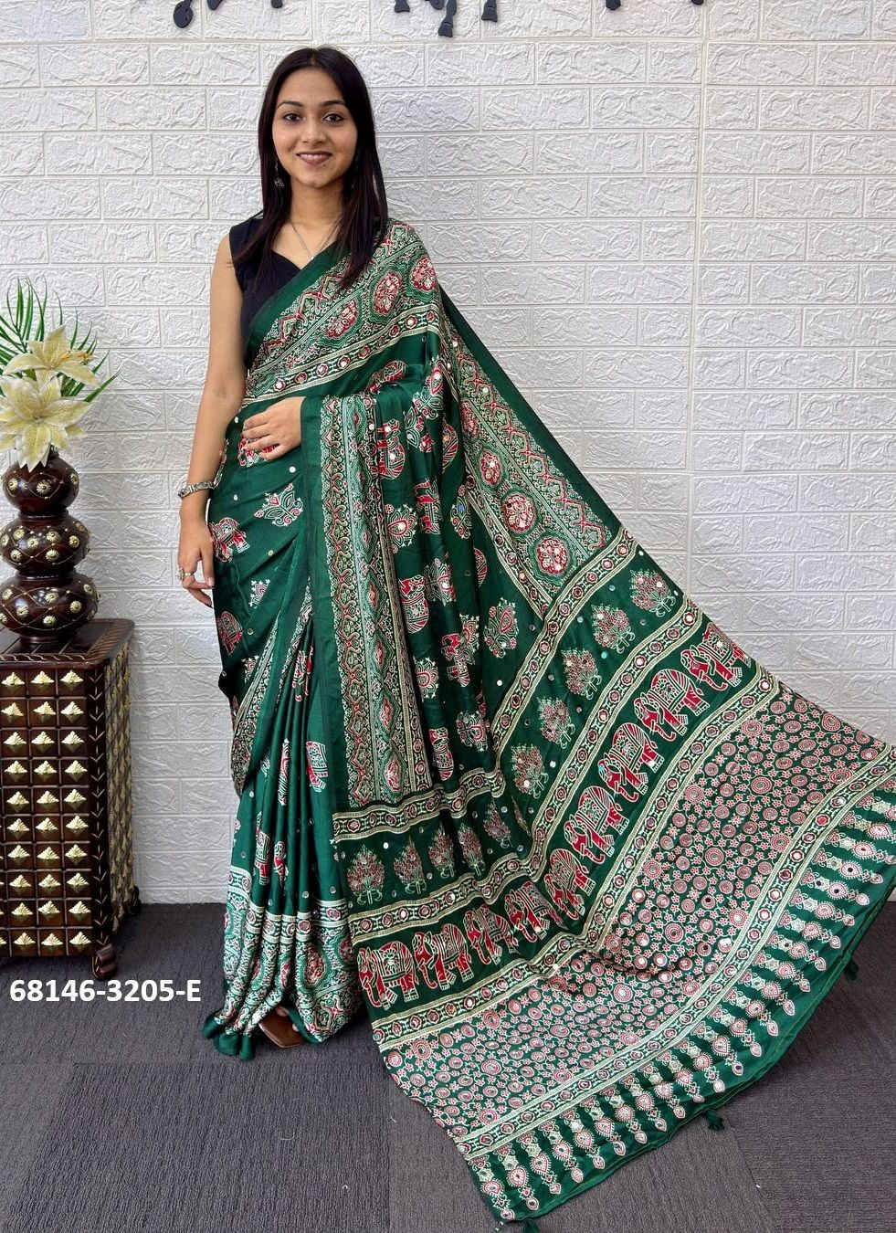 SATIN BREEZE - Catalog # 68146 (Set of 6 Sarees)