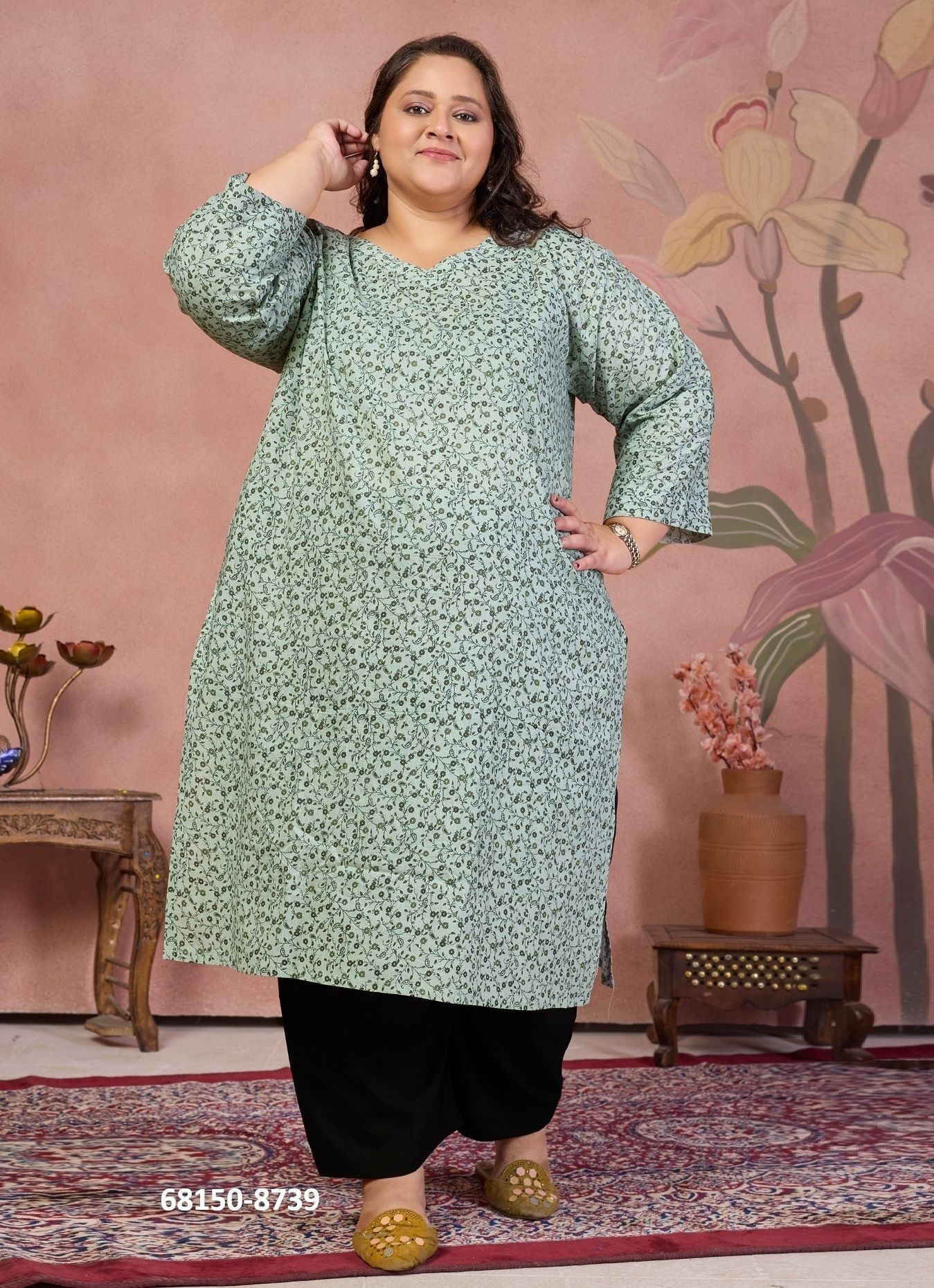 PLUS SIZE - KHUSHBOO 3 - Catalog # 68150 (Set of 4 Readymade Women's Kurtis / Tops) PLUS SIZE - KHUSHBOO 3 - Catalog # 68150 (Set of 4 Readymade Women's Kurtis / Tops)