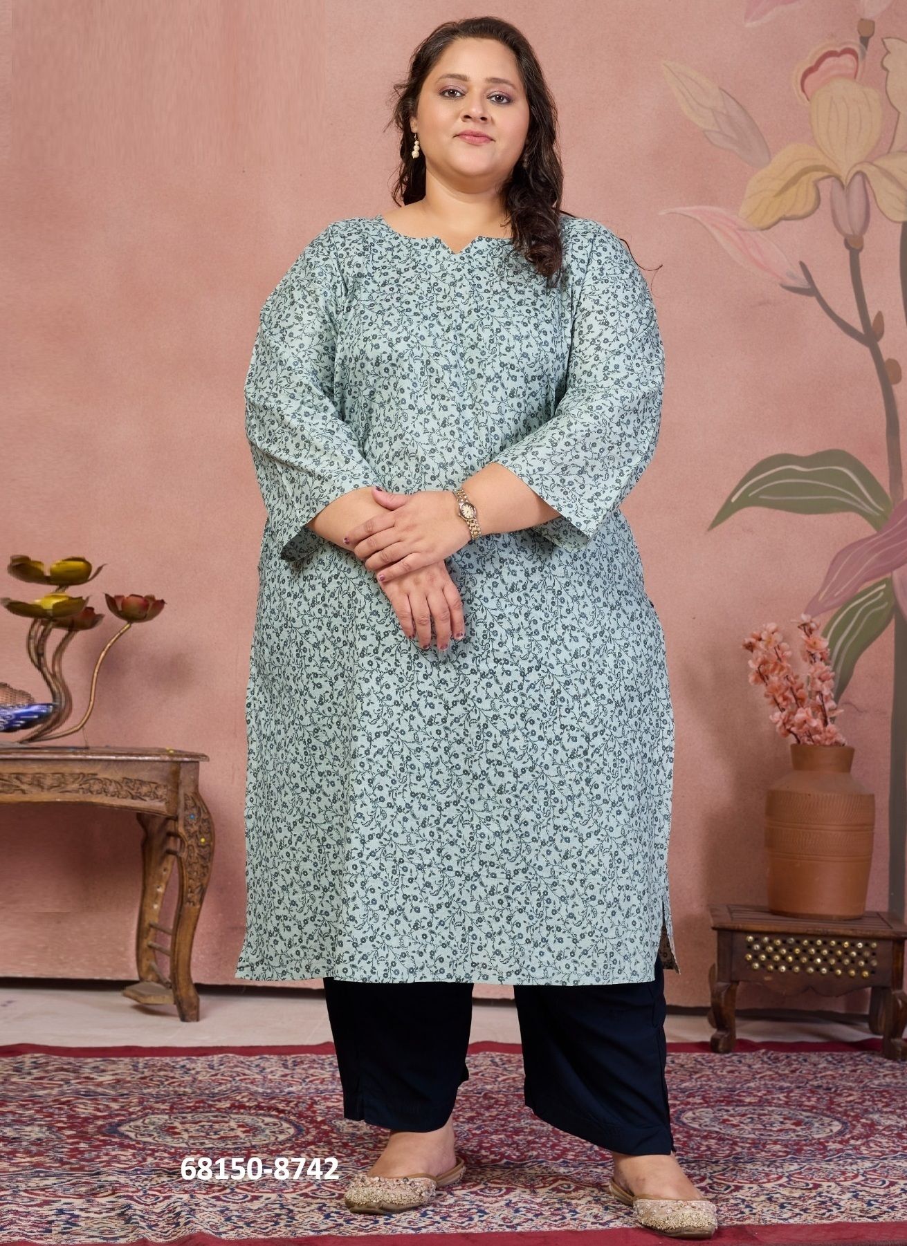 PLUS SIZE - KHUSHBOO 3 - Catalog # 68150 (Set of 4 Readymade Women's Kurtis / Tops) PLUS SIZE - KHUSHBOO 3 - Catalog # 68150 (Set of 4 Readymade Women's Kurtis / Tops)