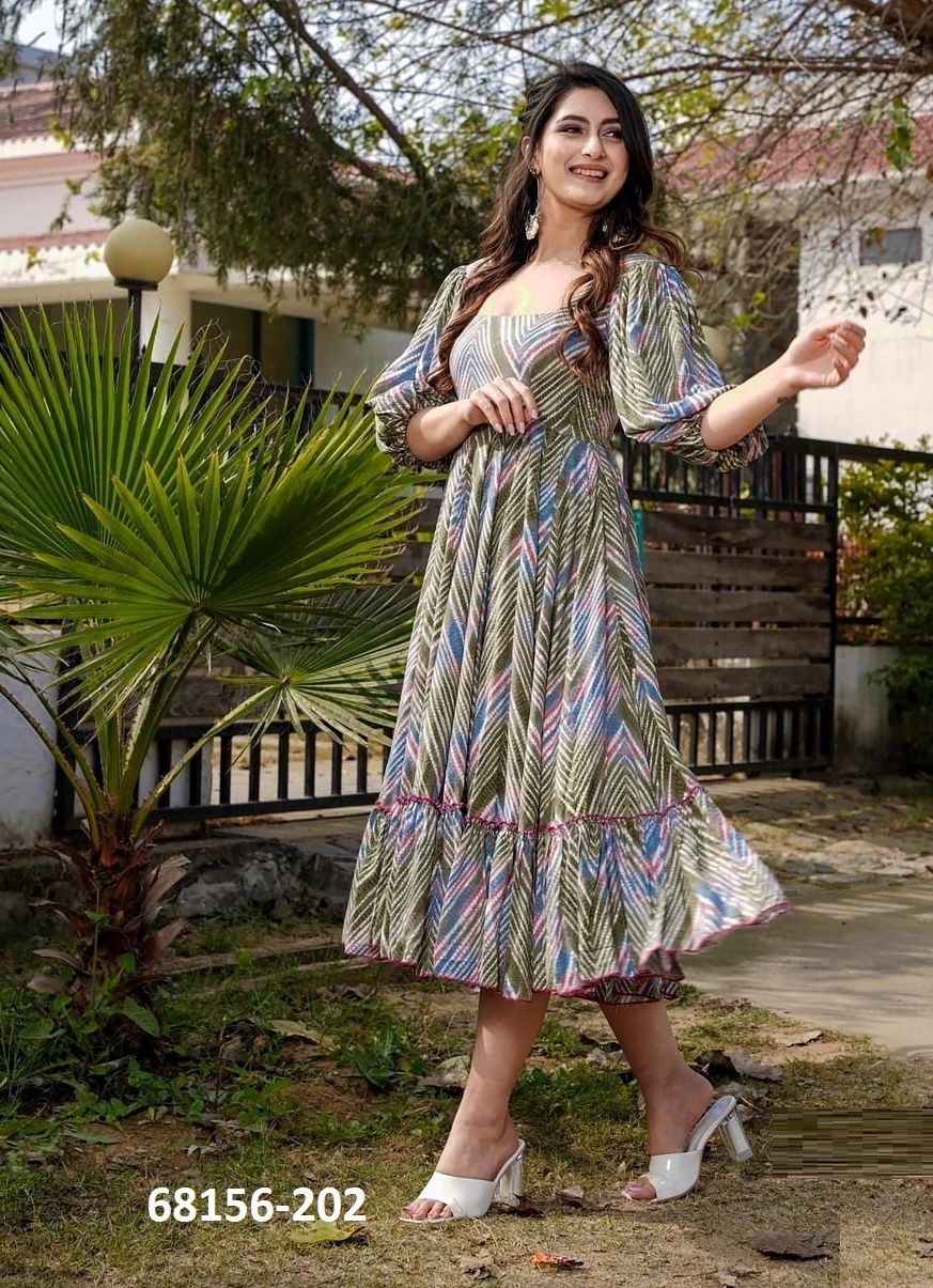 CALVIN - Catalog # 68156 (Set of 6 Readymade Women's Kurtis / Tops)