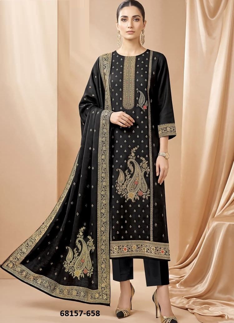 BLACK SPECIAL - Catalog # 68157 (Set of 4 Readymade Salwar Suits)