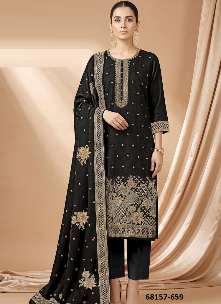 BLACK SPECIAL - Catalog # 68157 (Set of 4 Readymade Salwar Suits)