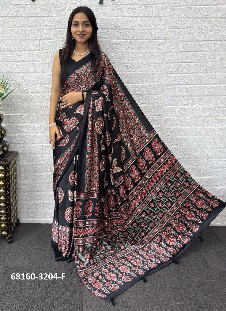 SATIN MIRROR - Catalog # 68160 (Set of 6 Sarees)
