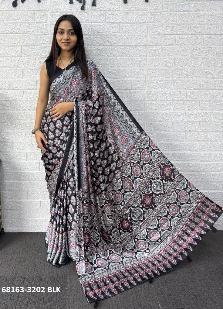 SATIN ELEMENT - Catalog # 68163 (Set of 6 Sarees) SATIN ELEMENT - Catalog # 68163 (Set of 6 Sarees)