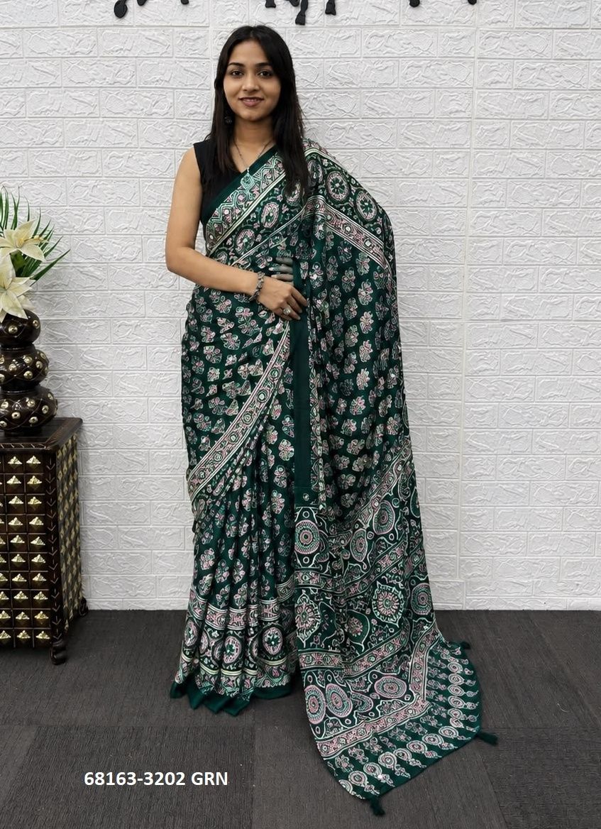 SATIN ELEMENT - Catalog # 68163 (Set of 6 Sarees) SATIN ELEMENT - Catalog # 68163 (Set of 6 Sarees)