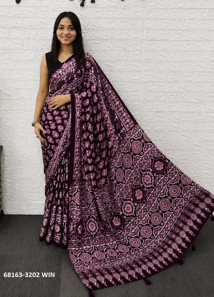 SATIN ELEMENT - Catalog # 68163 (Set of 6 Sarees) SATIN ELEMENT - Catalog # 68163 (Set of 6 Sarees)