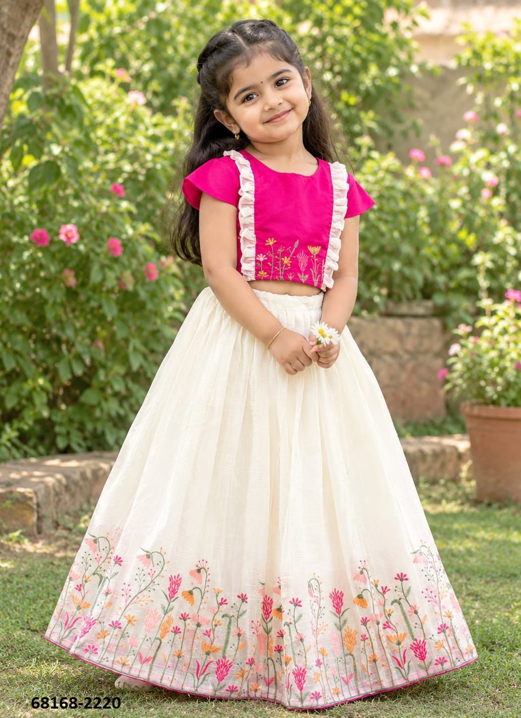 KIDS - ORGANZA PARTY - Catalog # 68168 (Set of 4 Readymade Lehengas)