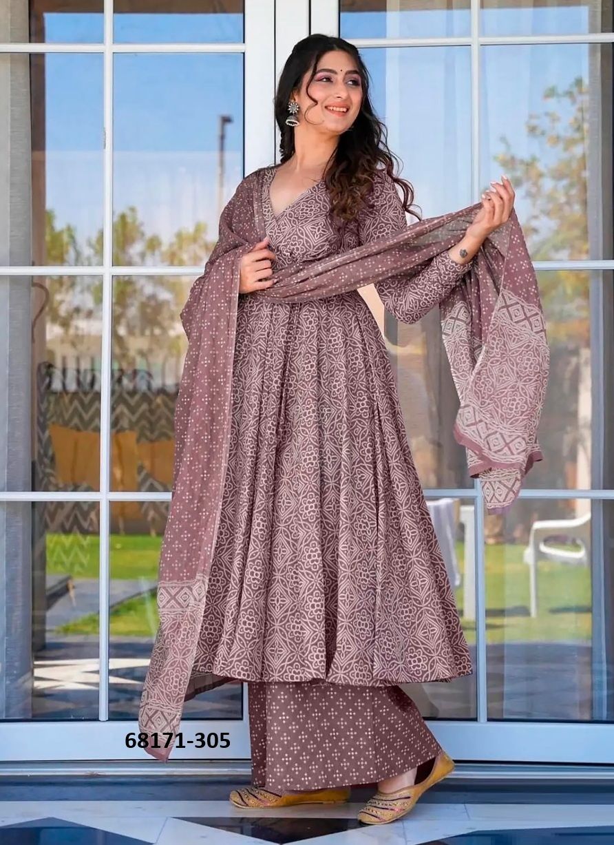 CLASSIC MUSLIN - Catalog # 68171 (Set of 8 Readymade Salwar Suits)