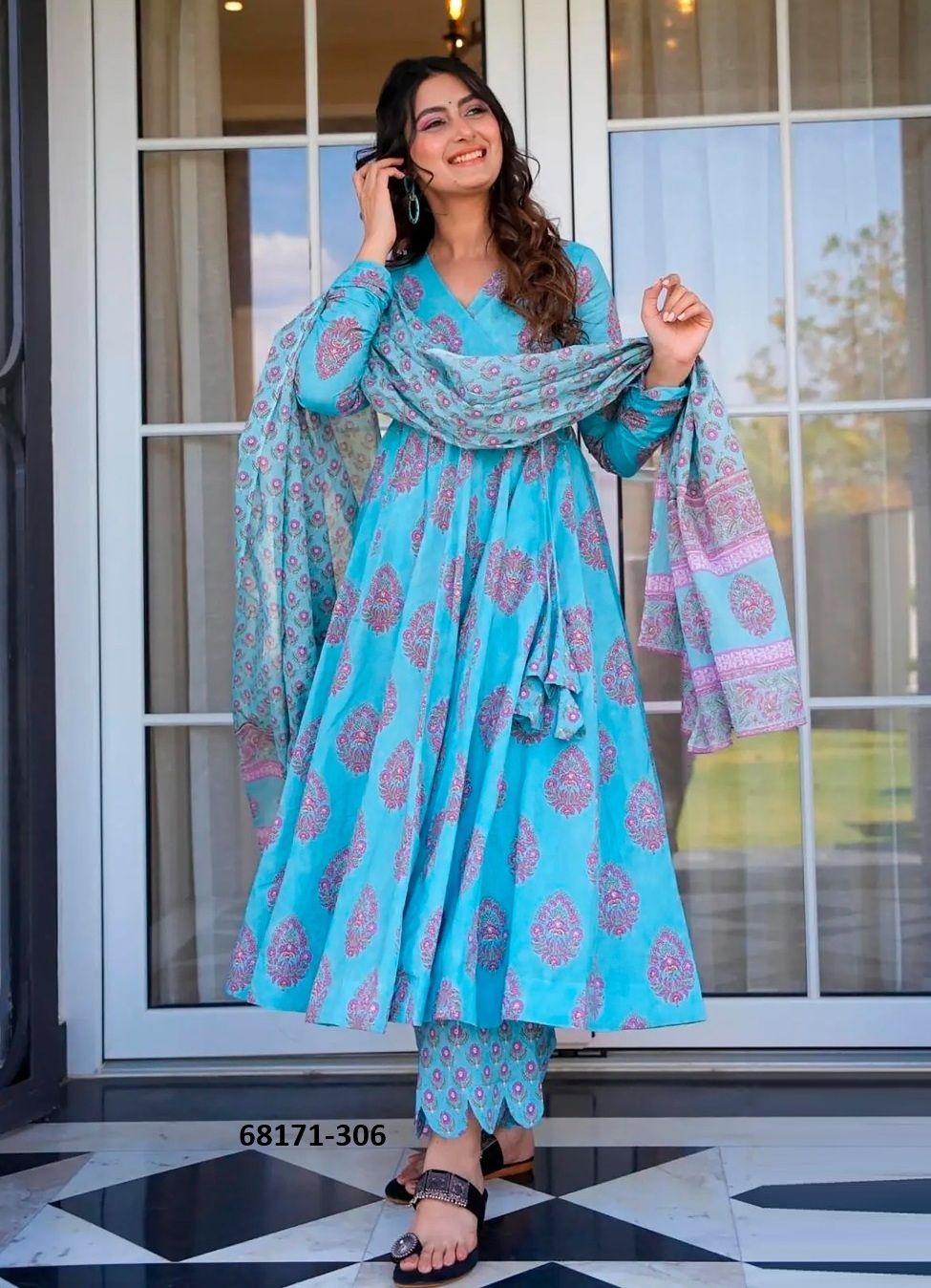 CLASSIC MUSLIN - Catalog # 68171 (Set of 8 Readymade Salwar Suits)