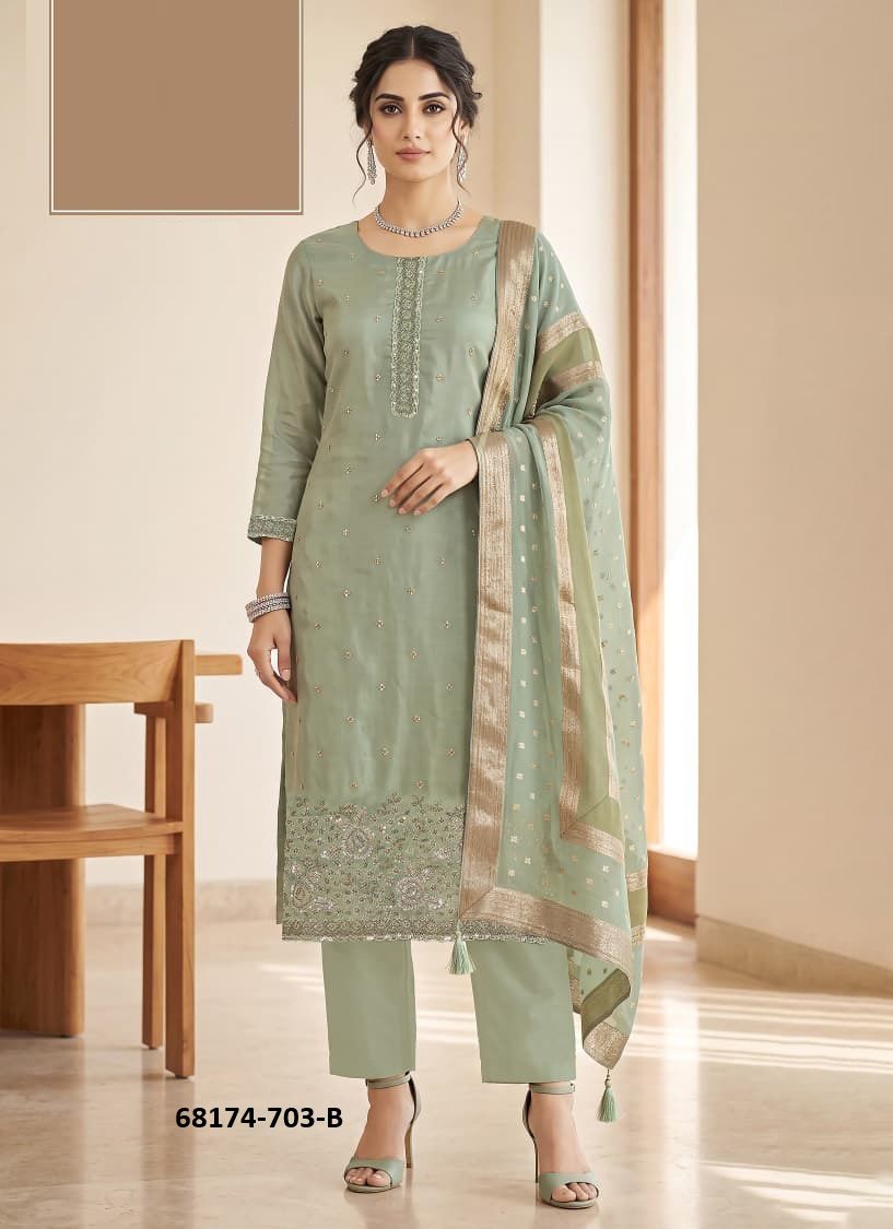 SHAUNAK - Catalog # 68174 (Set of 4 Readymade Salwar Suits) SHAUNAK - Catalog # 68174 (Set of 4 Readymade Salwar Suits)