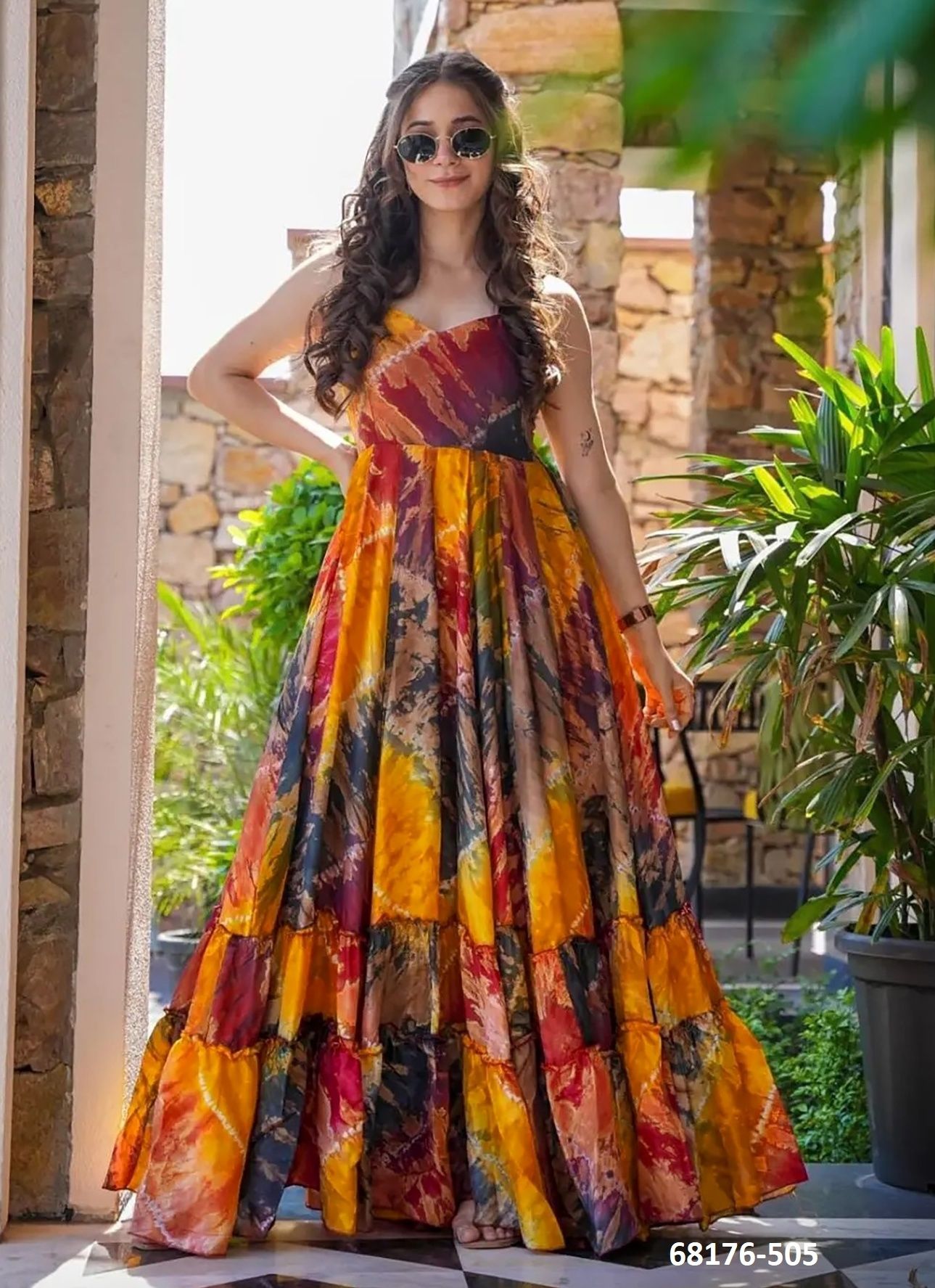 BRIGHT LIGHT - Catalog # 68176 (Set of 7 Readymade Gowns) BRIGHT LIGHT - Catalog # 68176 (Set of 7 Readymade Gowns)