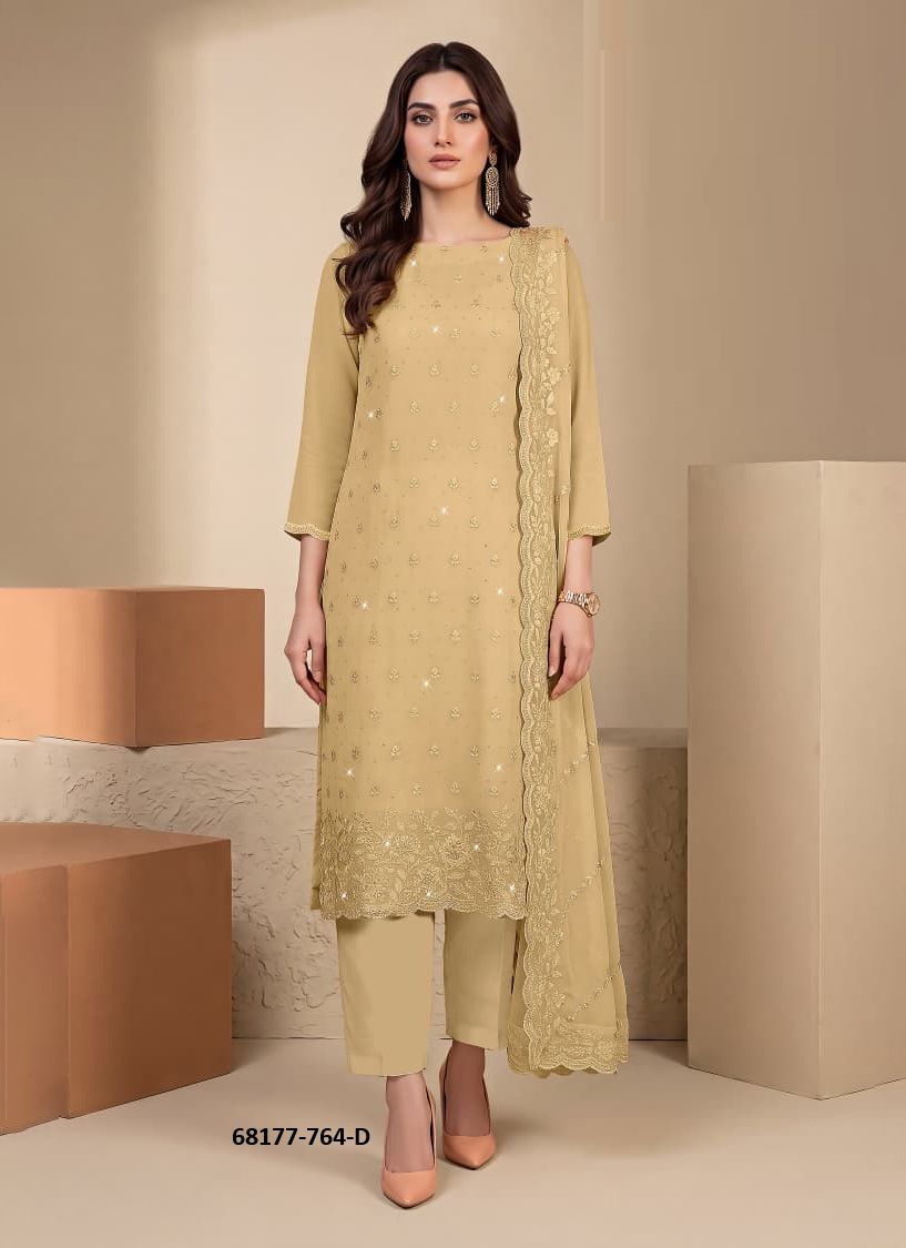 PREM VATIKA - Catalog # 68177 (Set of 4 Readymade Salwar Suits)